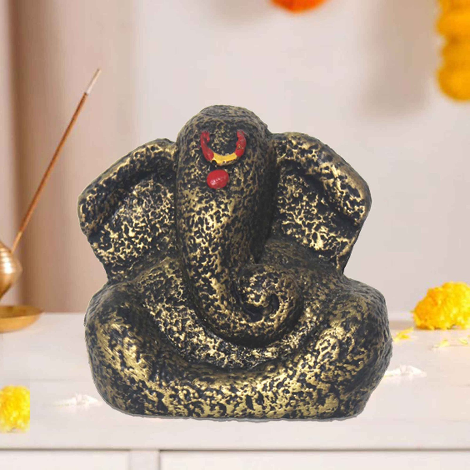 Lord Bal Ganesha idols for living room Brass Antique Finish 11 cm G57GX1247BBAGX