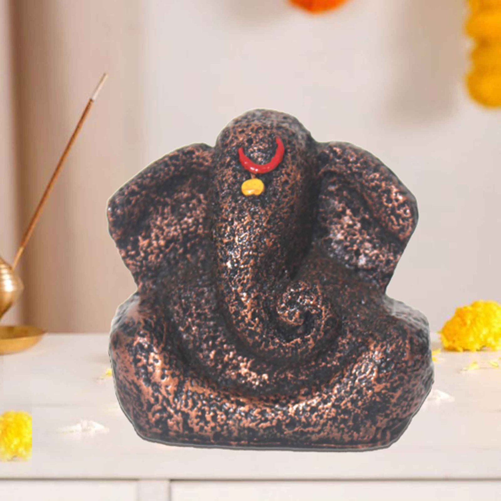 Lord Bal Ganesha sculpture for home decoration Copper Antique Finish 11 cm G57GX1247CCAGX