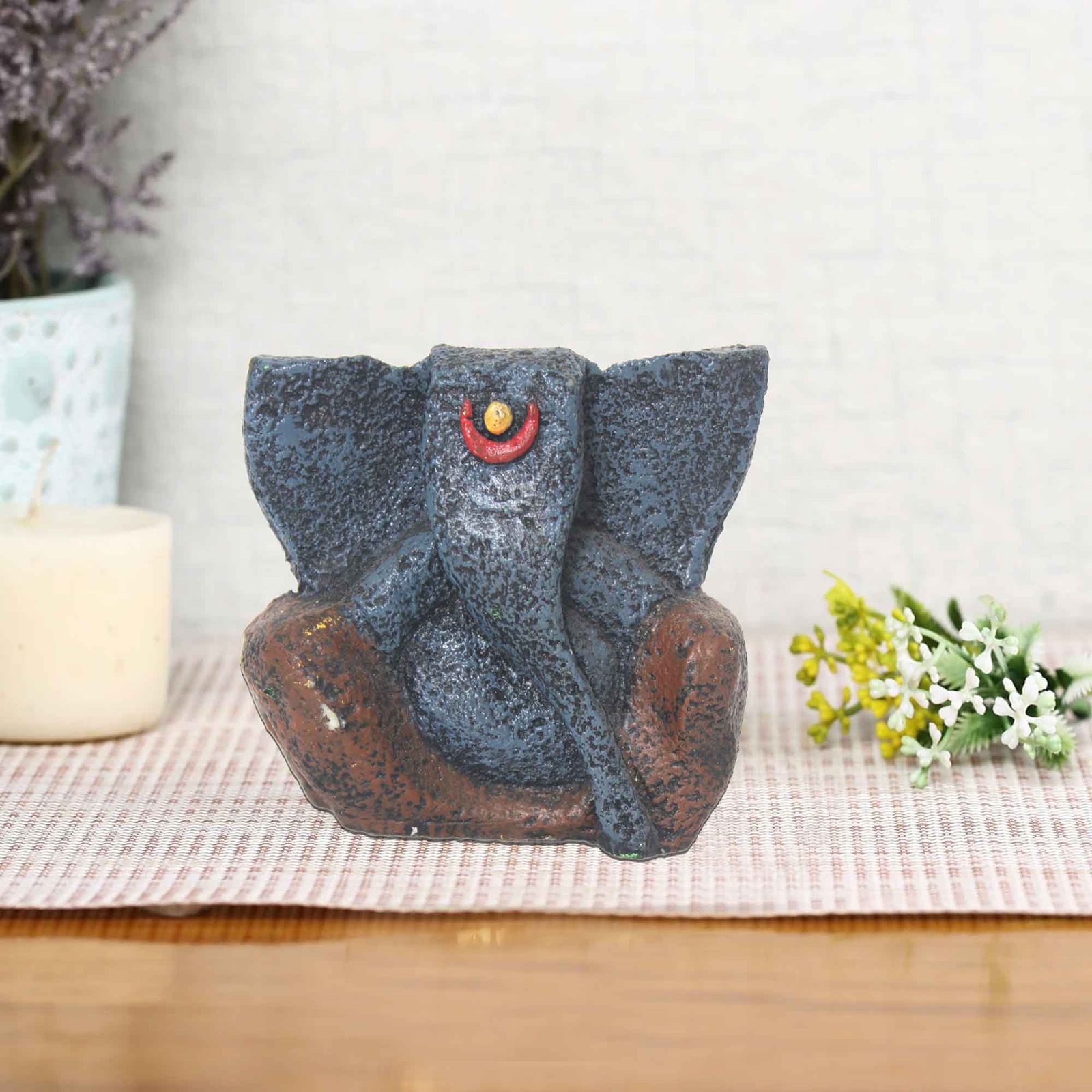 Lord Bal Ganpati miniature decorative items Matte Finish 10 cm G57GX1248FANMX