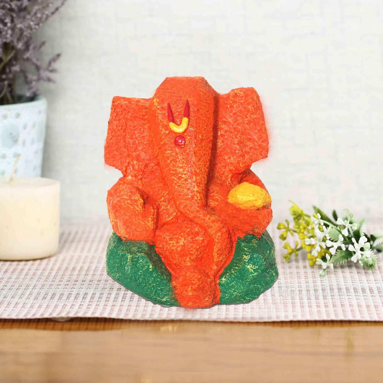 Bal Laddu Ganesha gift items for marriage Matte Finish 14 cm G57GX1249OHNMX