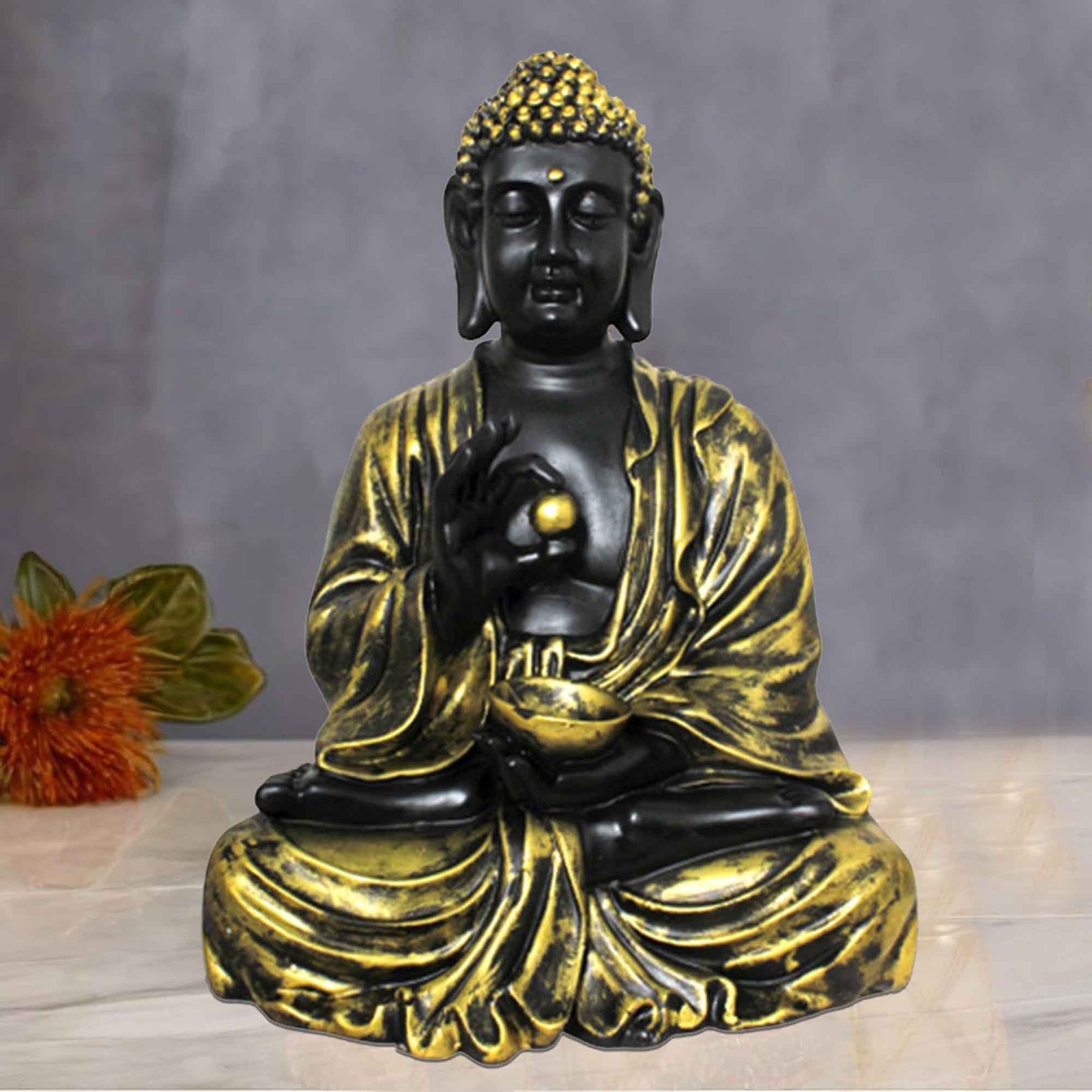 Big Size Goli Buddha murti for living room Matte Finish 58 cm G57GX1266KBNMX