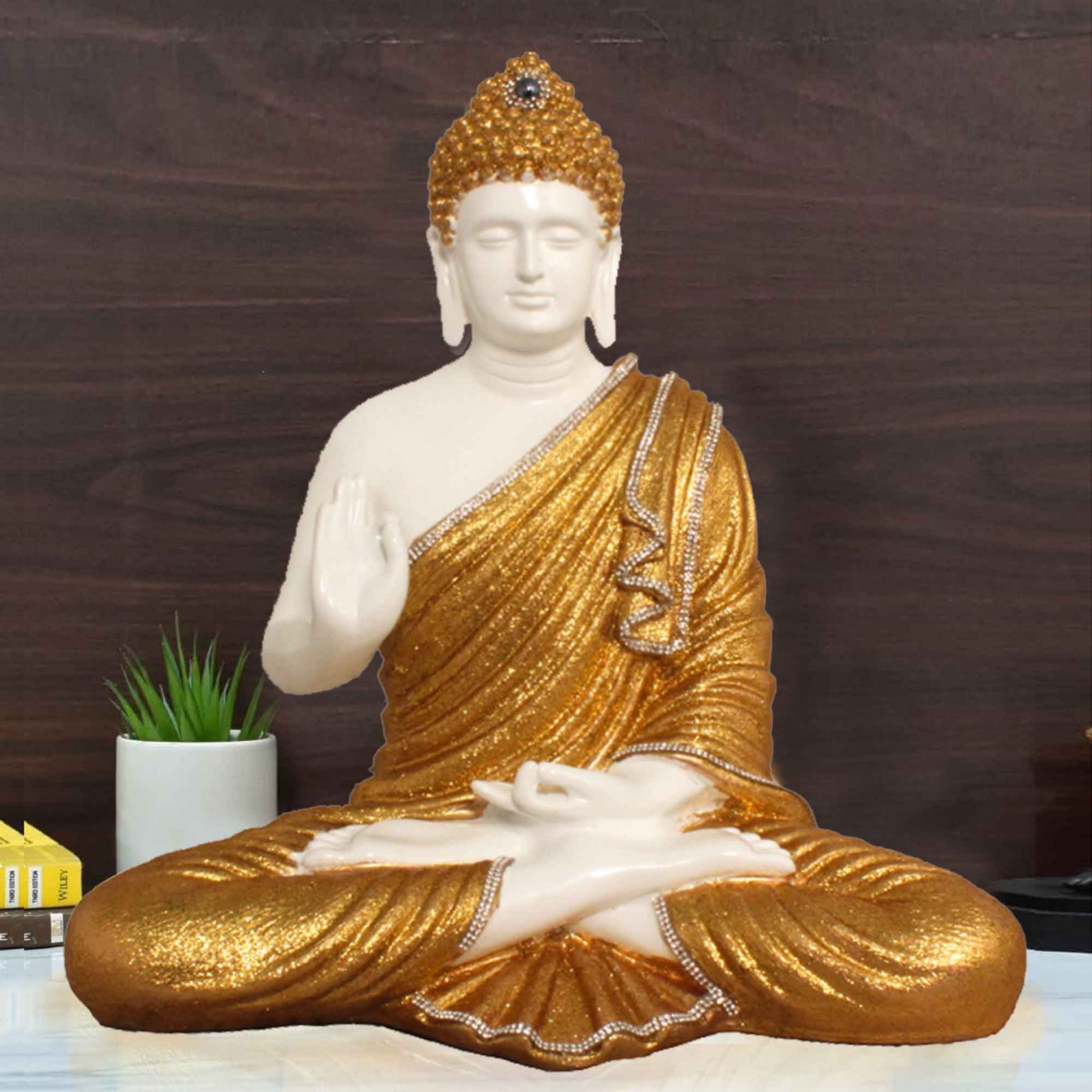 Blessing Gautam Buddha gift items for birthday Glitter Finish Jewellery Decorated 56 cm G57GX1267WGGGZ