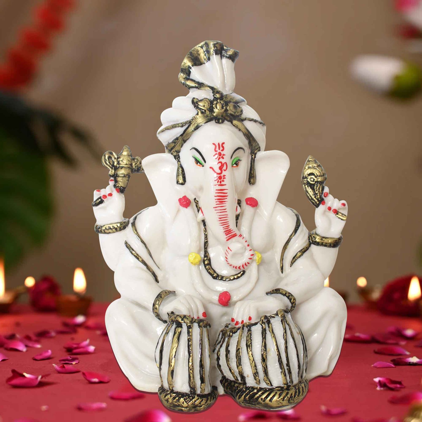 Tabla Ganesha figurines for gift Marble Look 30 cm G57GX1269WBCGX