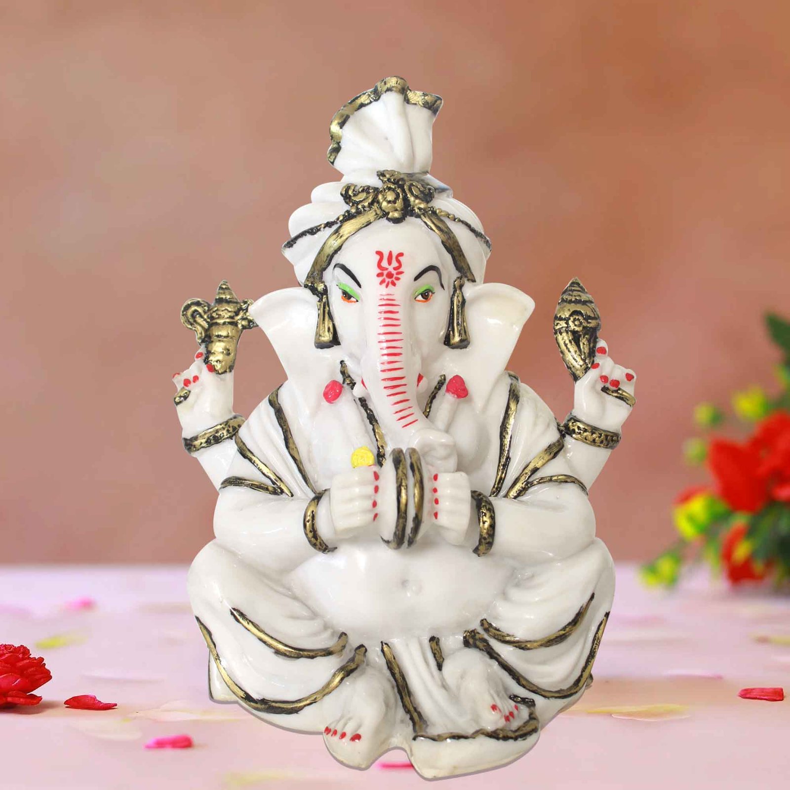 Manjeera Ganesha artifacts for living room Marble Look 30 cm G57GX1272WBCGX