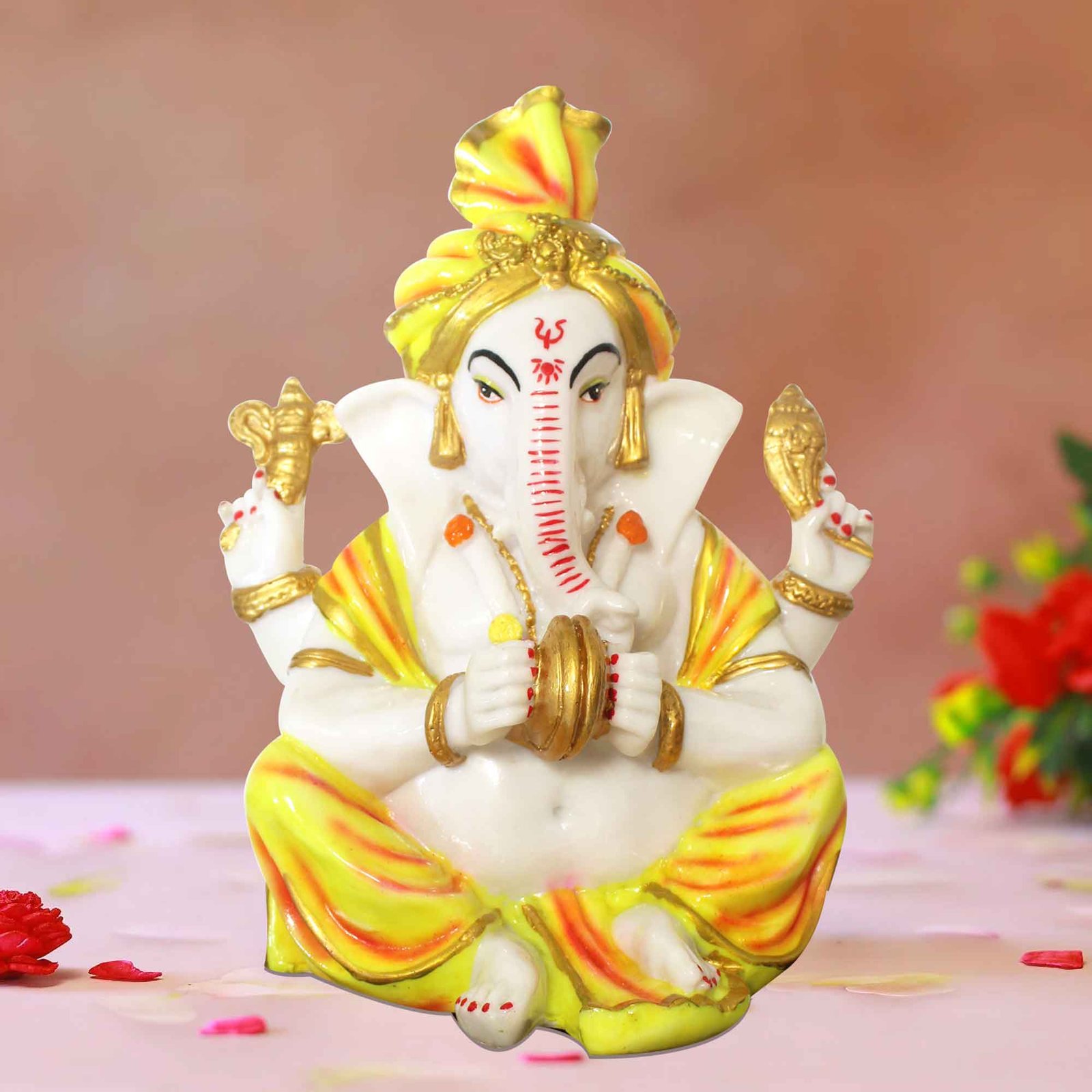 Manjeera Ganesha statue for living room Marble Look 30 cm G57GX1272WYCGX