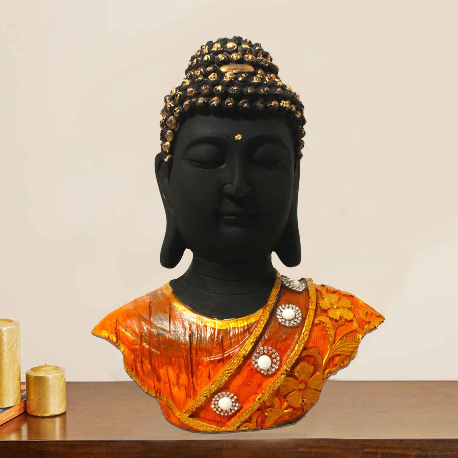 Buddha Bust murti for home decoration Jewellery Decorated 28 cm G57GX1276KOMMZ