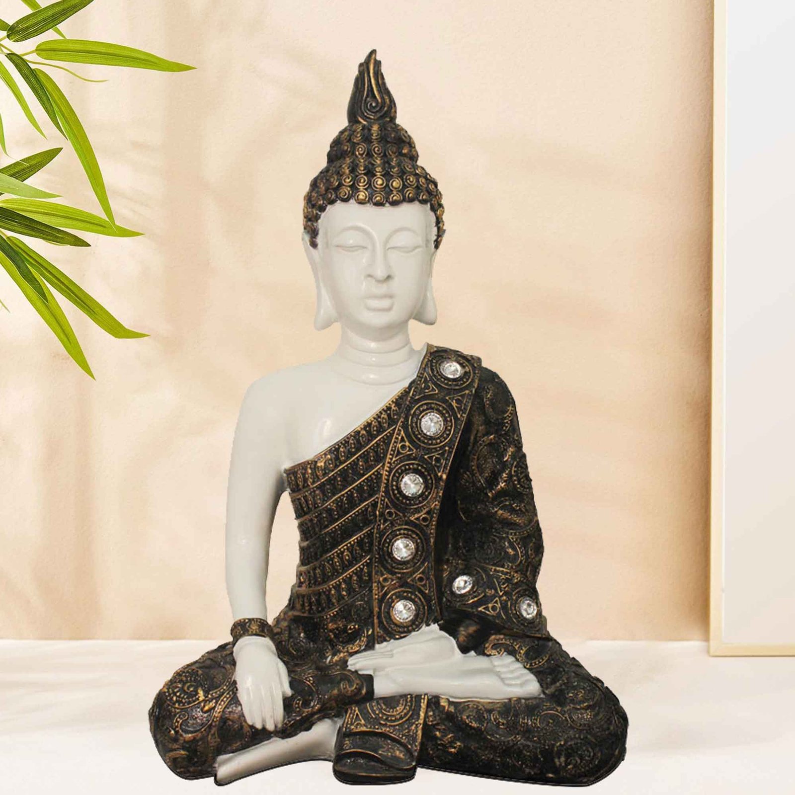 Samadhi Buddha idols for home decoration Jewellery Decorated 38 cm G57GX1285WGNGZ