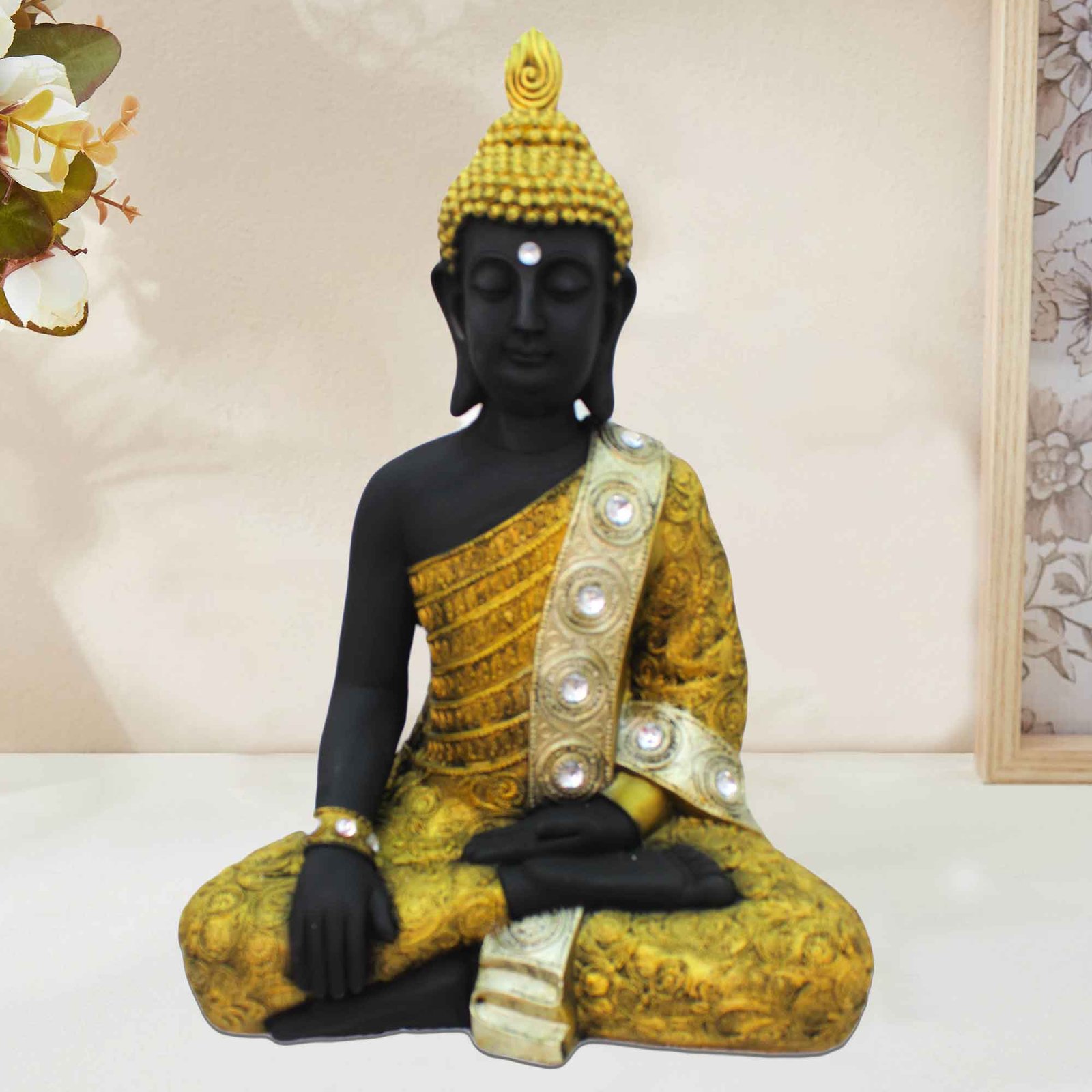 Resting Gautam Buddha idols for home decoration Jewellery Decorated 57 cm G57GX1286KGNMZ