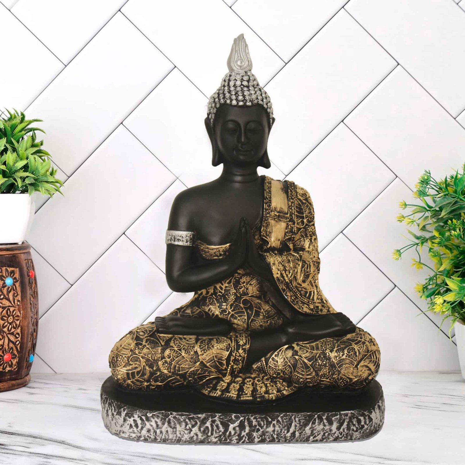 Meditating Sitting Buddha idols for living room Jewellery Decorated 33 cm G57GX1287KGMMZ