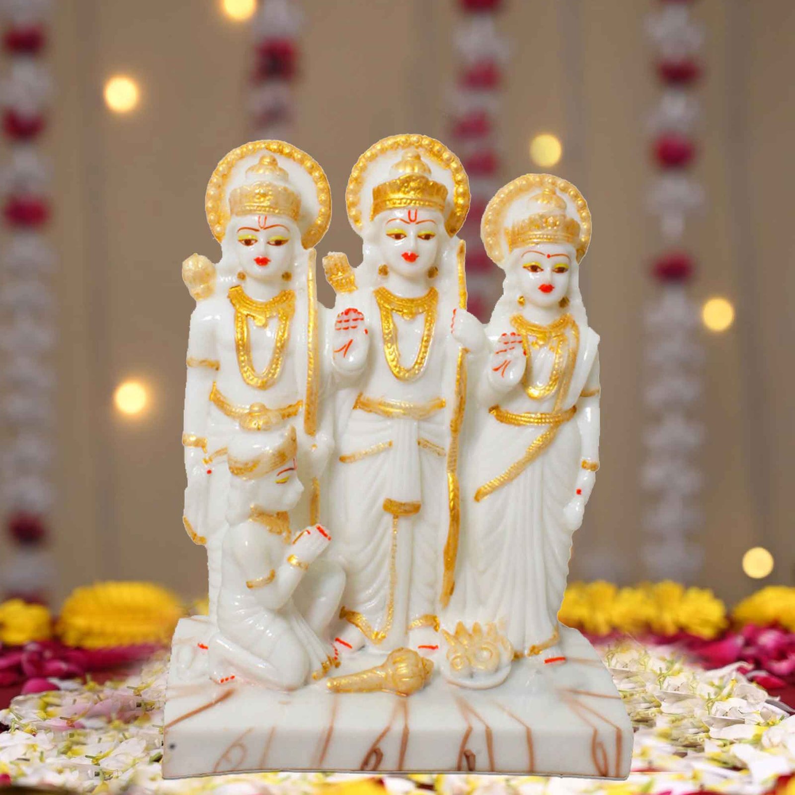 Ram Darbar sculpture for home decoration Marble Look 18 cm G57GX1295WGCGX
