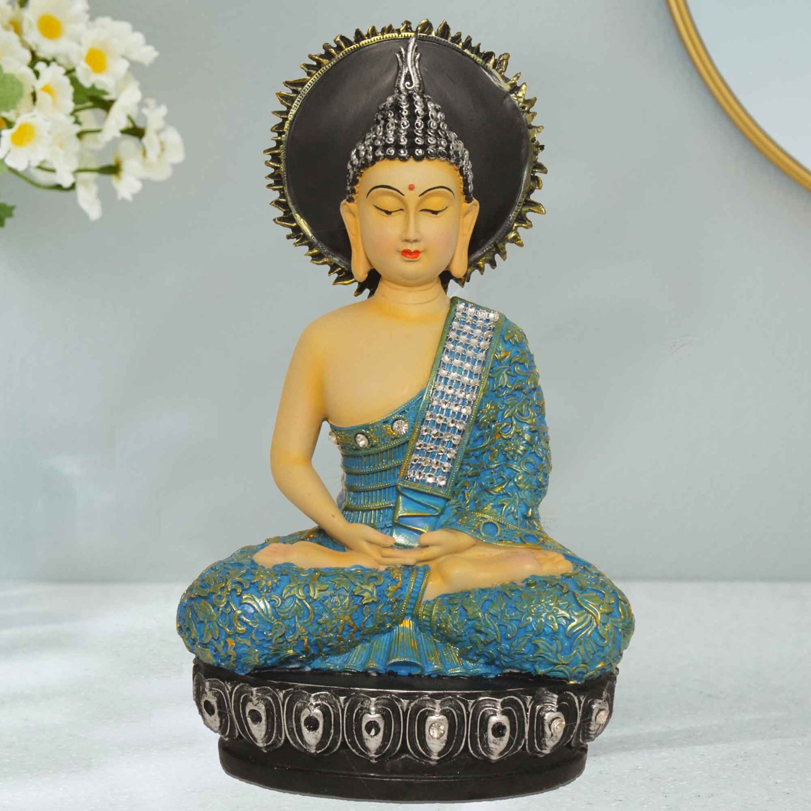 Chakra Gautam Buddha fengshui items for home decor Jewellery Decorated 43 cm G57GX1301VNLMZ