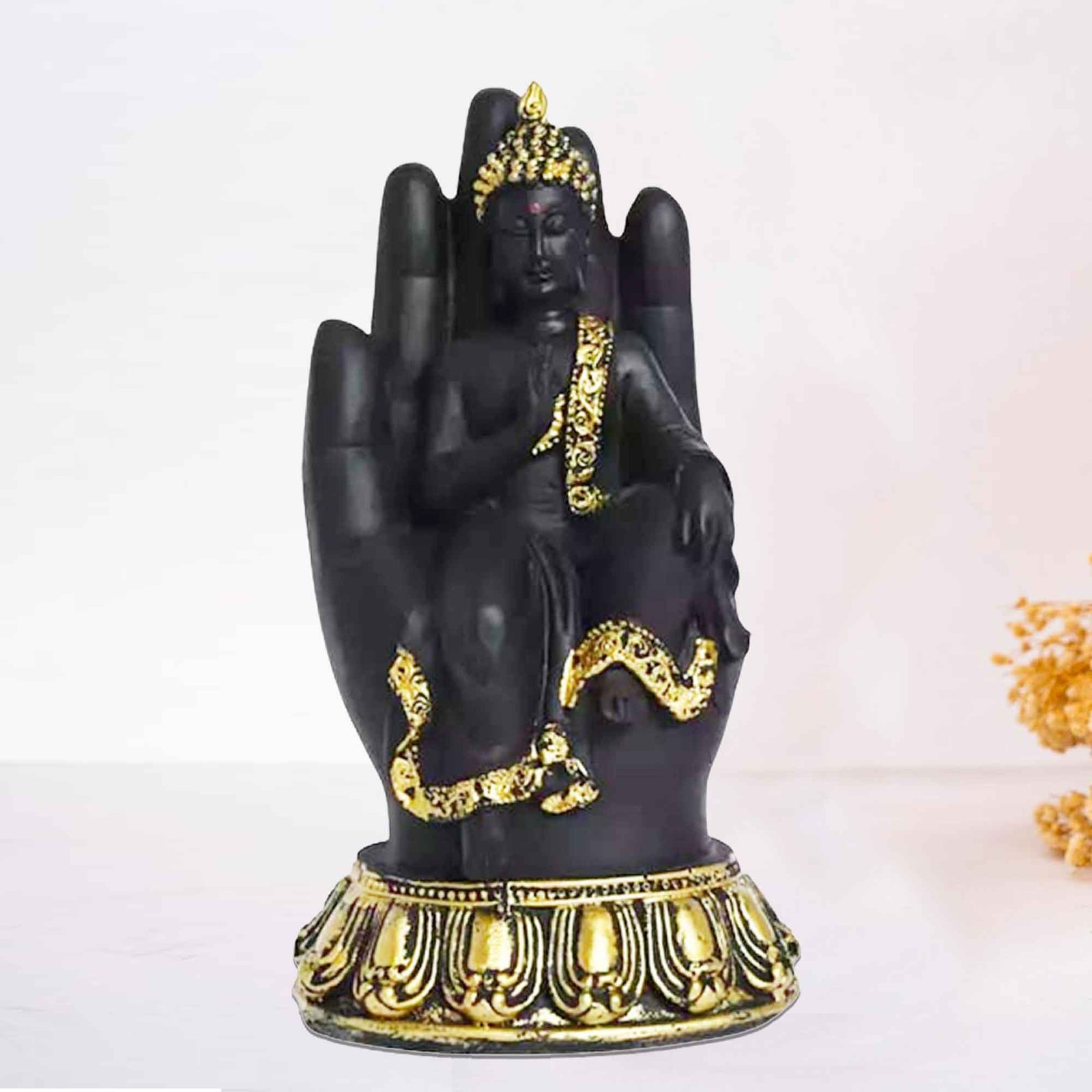 Palm Gautam Buddha miniature gifts Matte Finish 19 cm G57GX1305KBNMX