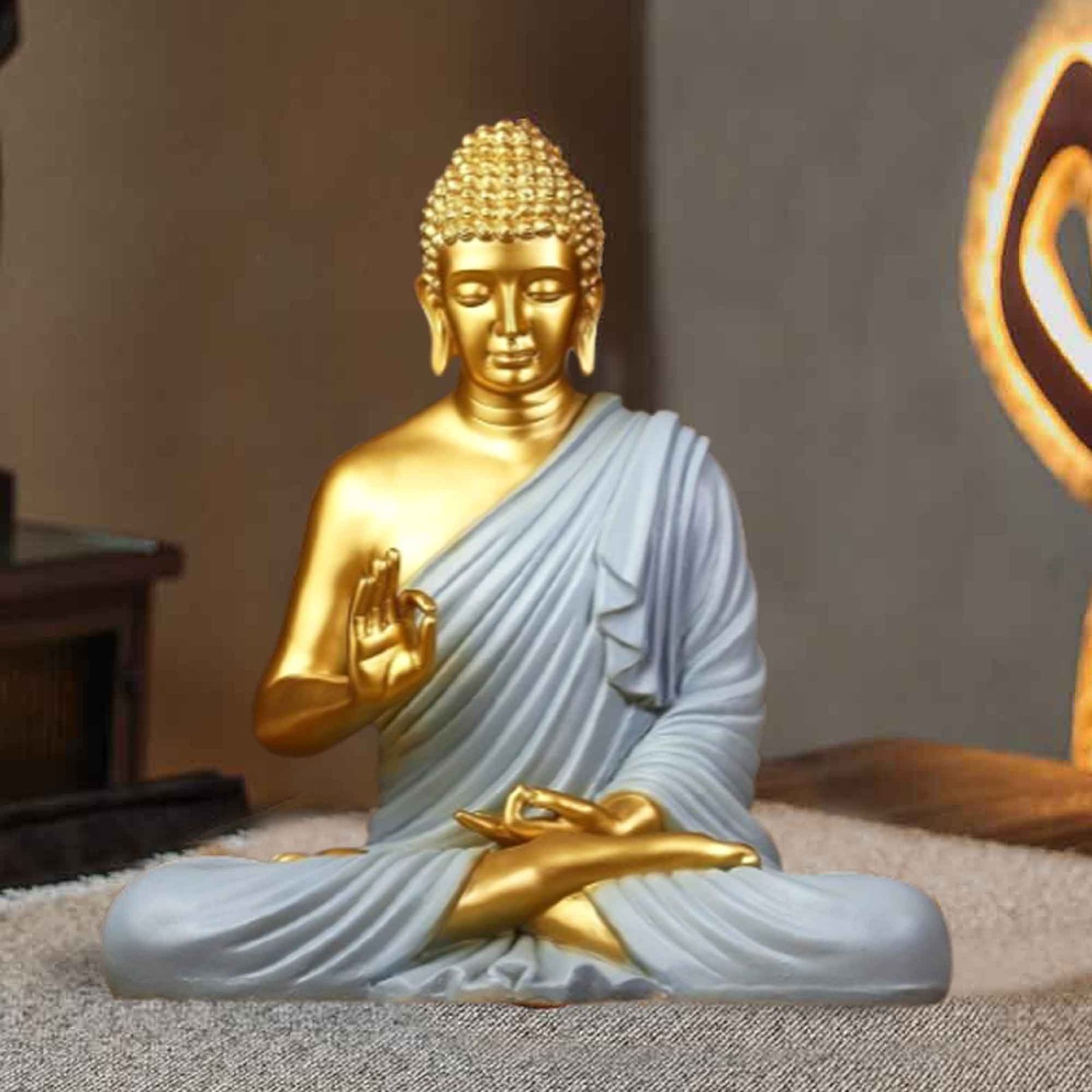 Blessing Lord Buddha fengshui items for home decor Pearl Finish 36 cm G57GX1307GFSGX