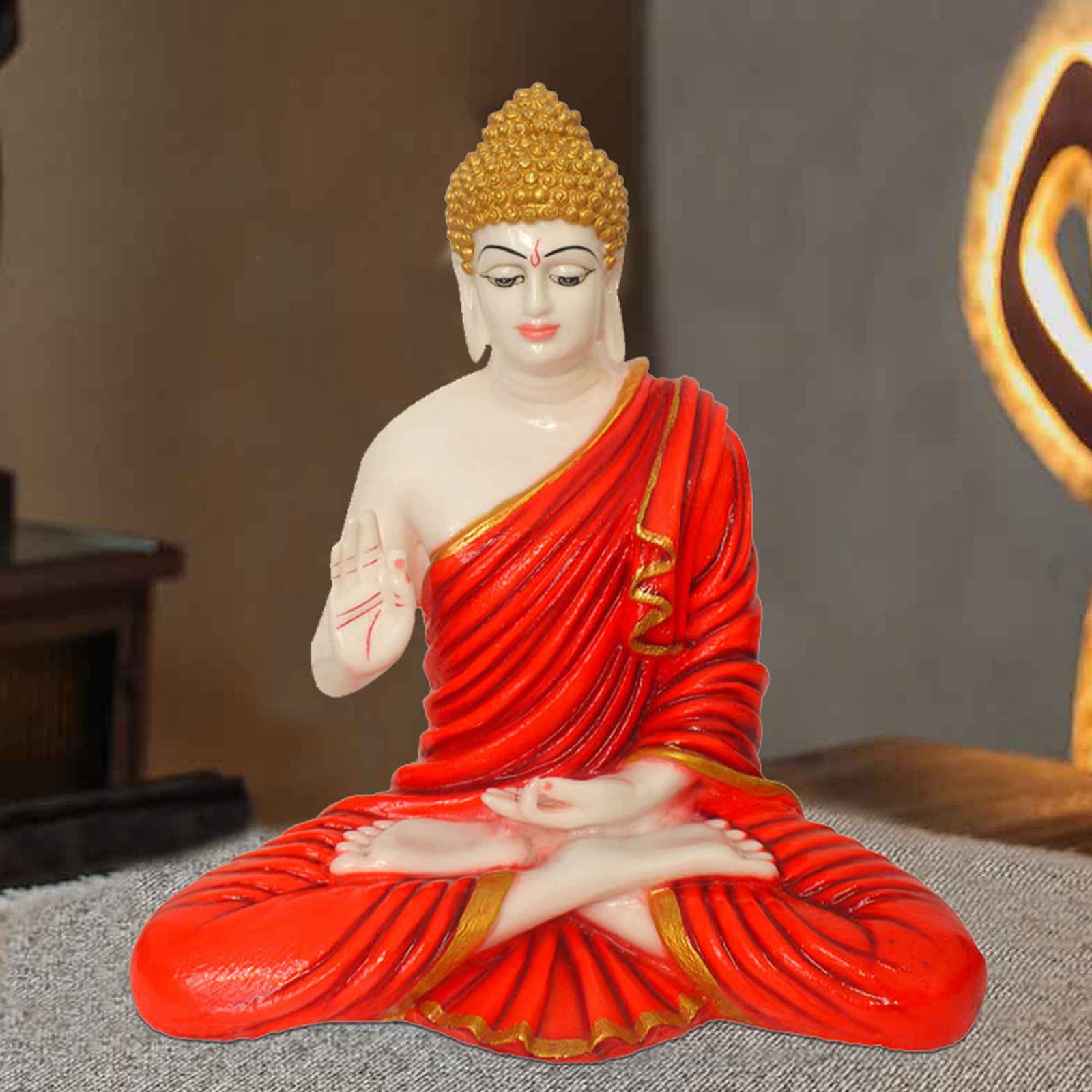 Blessing Lord Buddha showpiece for gift Marble Look 36 cm G57GX1307WOCGX
