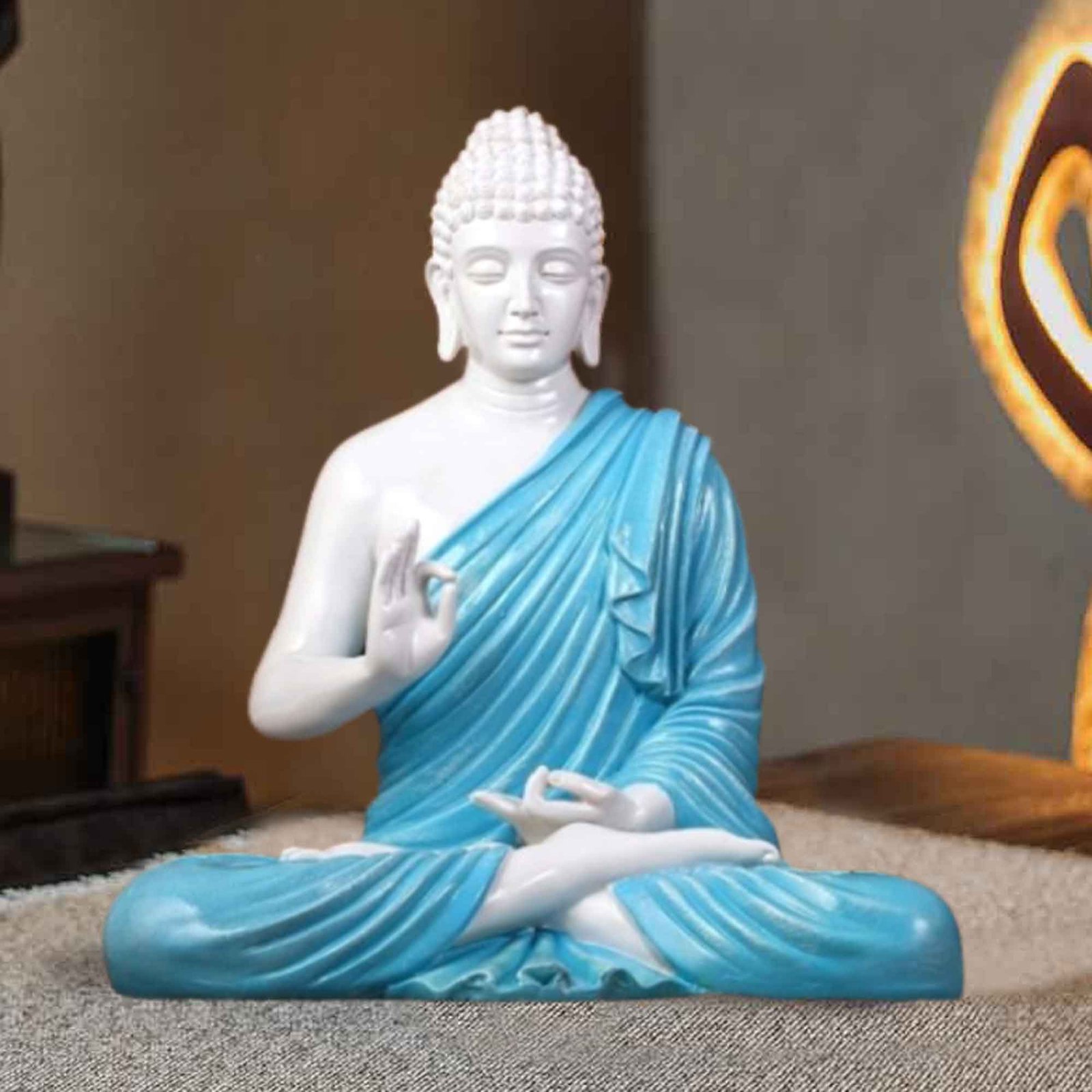 Blessing Lord Buddha figures for living room Gloss Finish 36 cm G57GX1307WQNGX