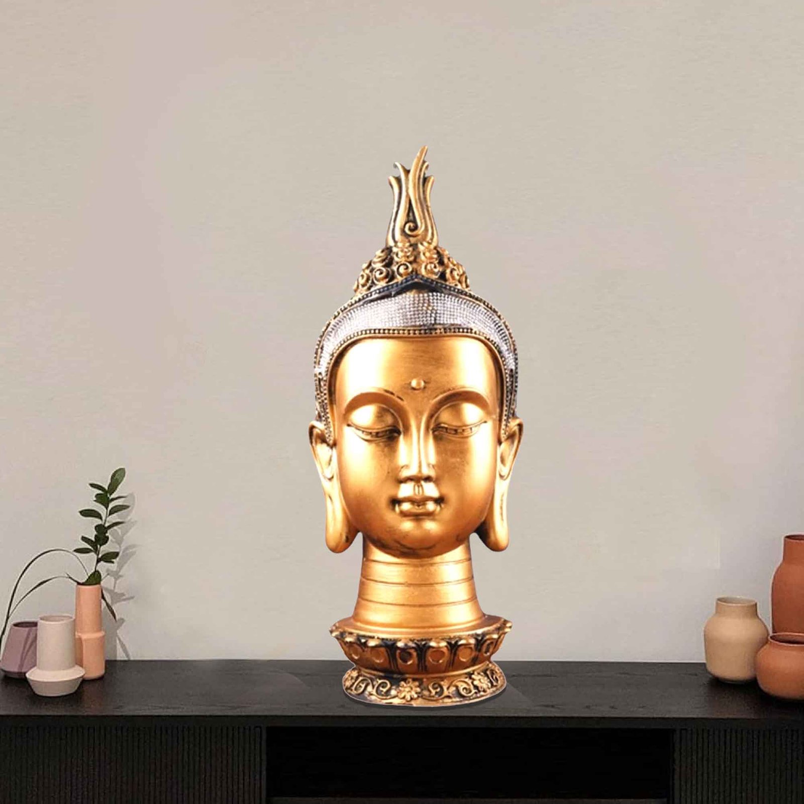 Buddha Face showpiece items for gift Jewellery Decorated 23 cm G57GX1308GGNGZ