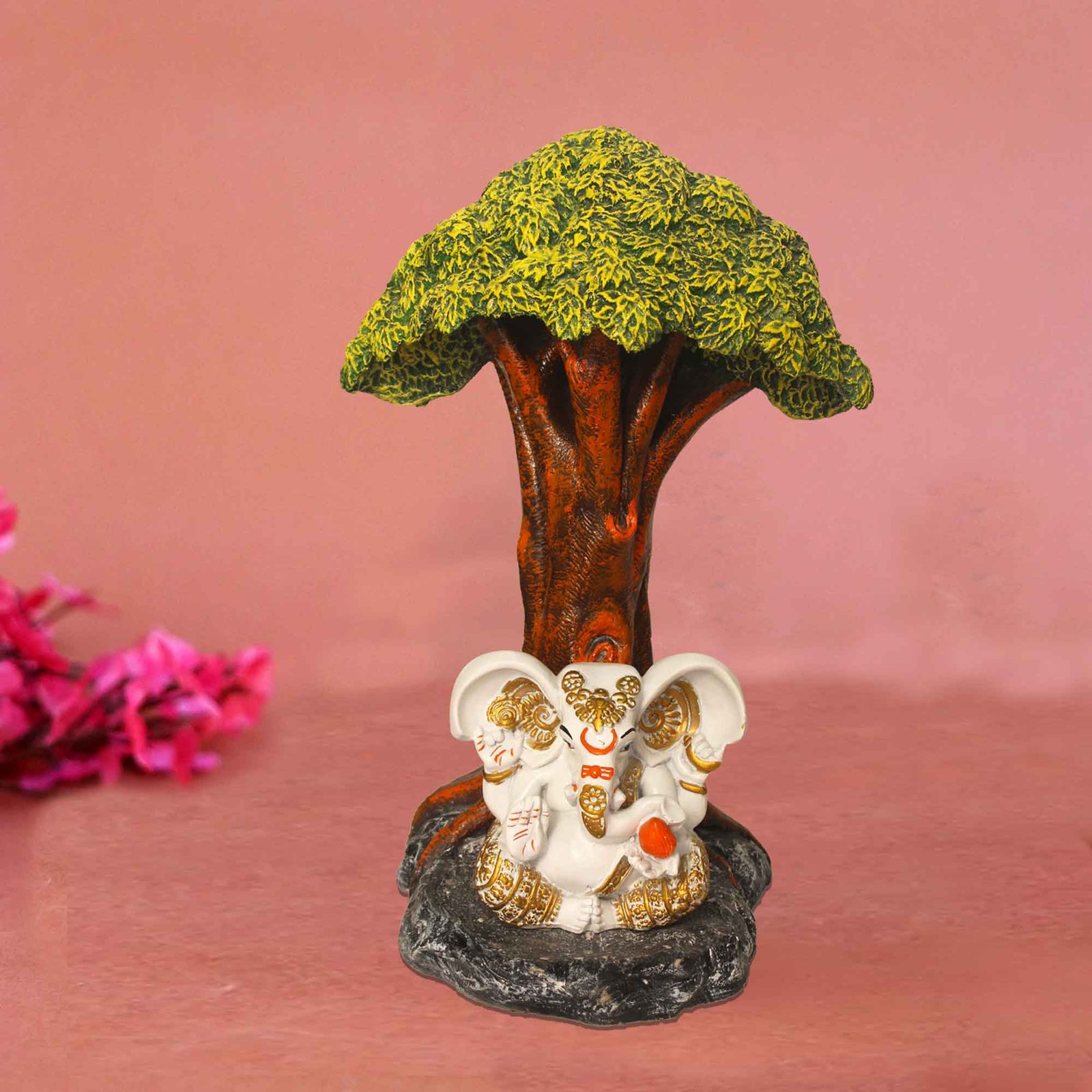 Ganesha Under Tree figures for decoration Marble Look 44 cm G57GX1321HAMG2-121WGCGX