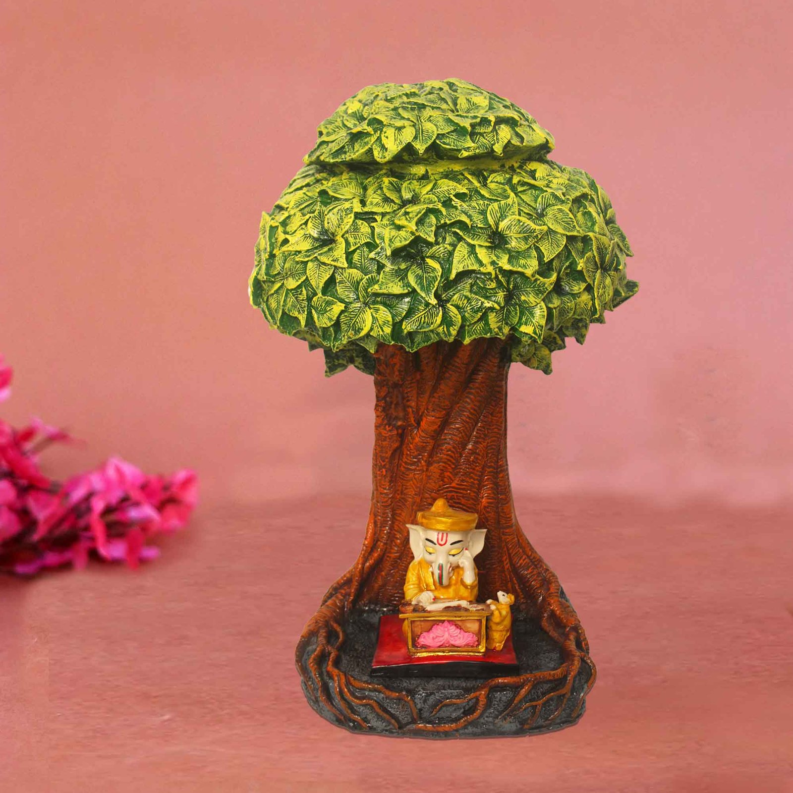 Ganesha Under Kalpvriksh Tree showpiece items for gift Antique Finish 61 cm G57GX1322HAMG2-29X038Y