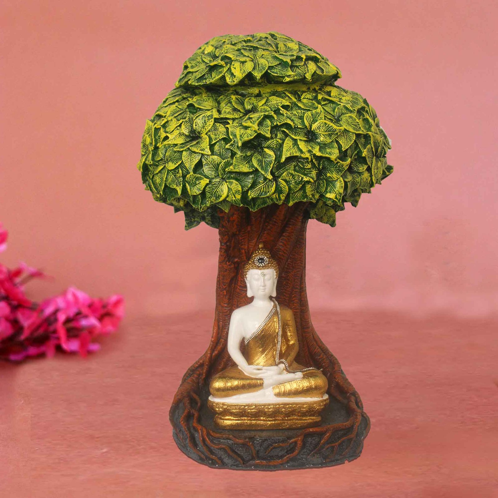 Buddha Under Kalpvriksha Tree artifacts for home decor Antique Finish 61 cm G57GX1322HAMG2-39X183W