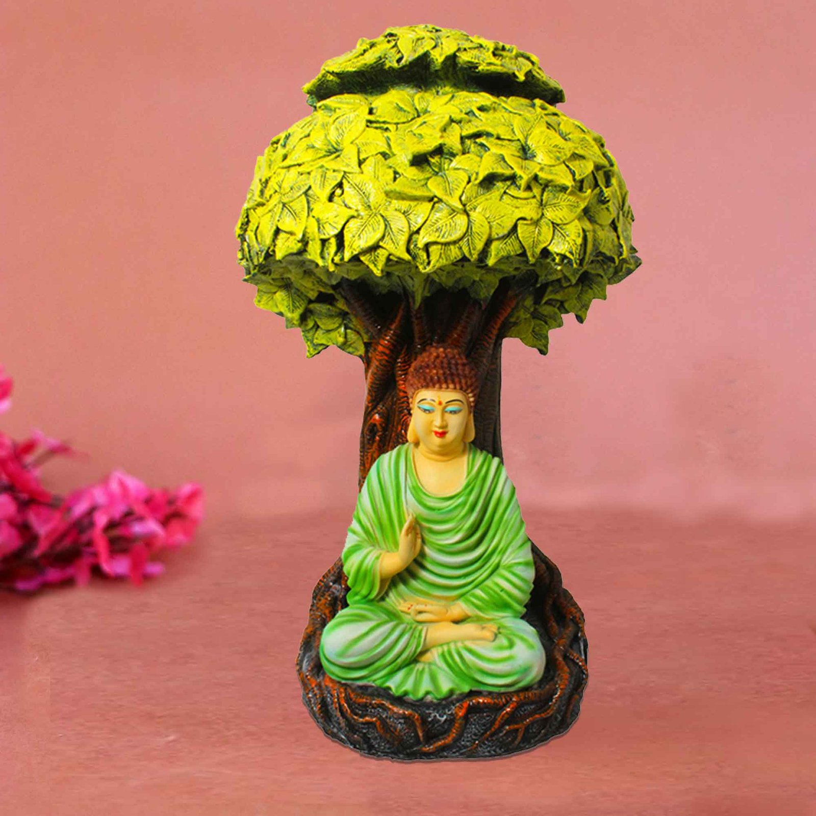 Buddha Under Kalpvriksha Tree statue for tv unit Matte Finish 58 cm G57GX1322HAMG2-538VHNMX