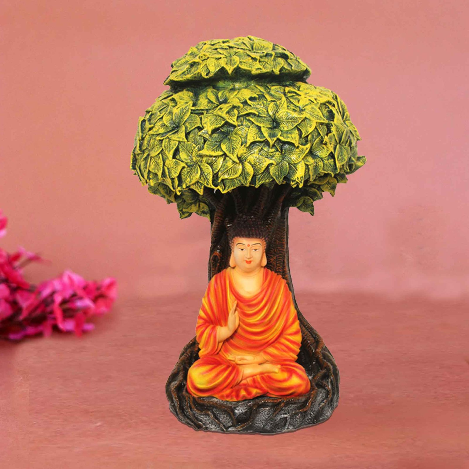 Buddha Under Kalpvriksha Tree showpiece for home Matte Finish 58 cm G57GX1322HAMG2-538VONMX