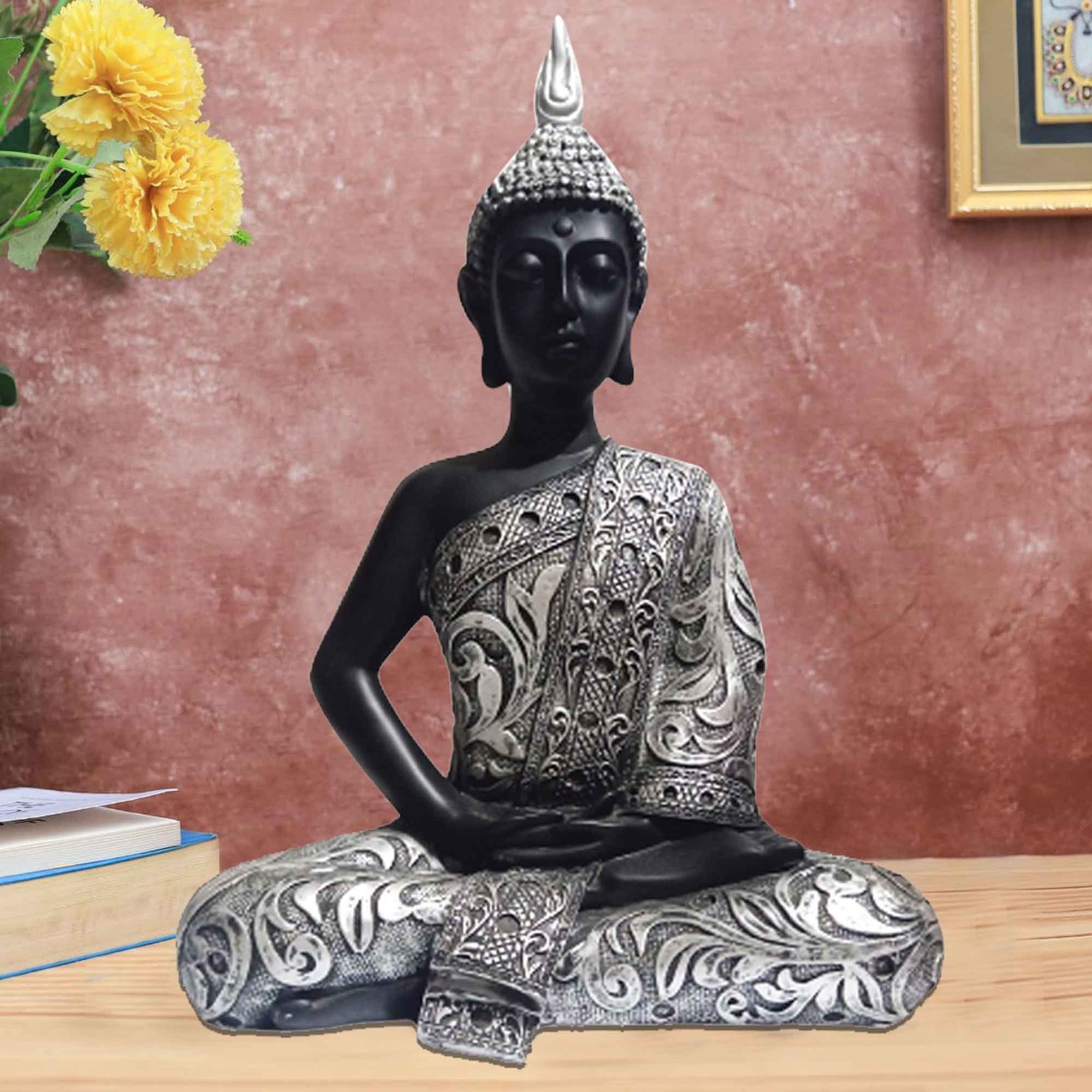 Lord Meditating Buddha figures for gift Matte Finish 48 cm G57GX1332KSNMX