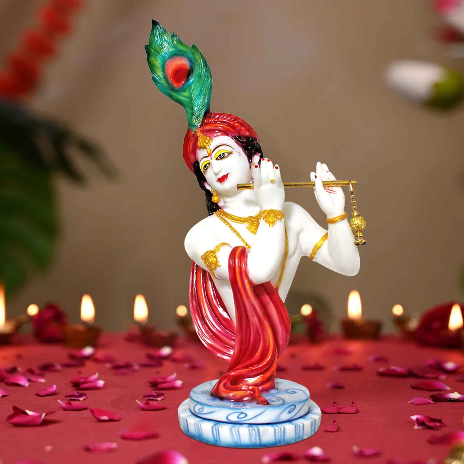 Modern Art Krishna artifacts for living room Marble Look 58 cm G57GX1357WRCGX
