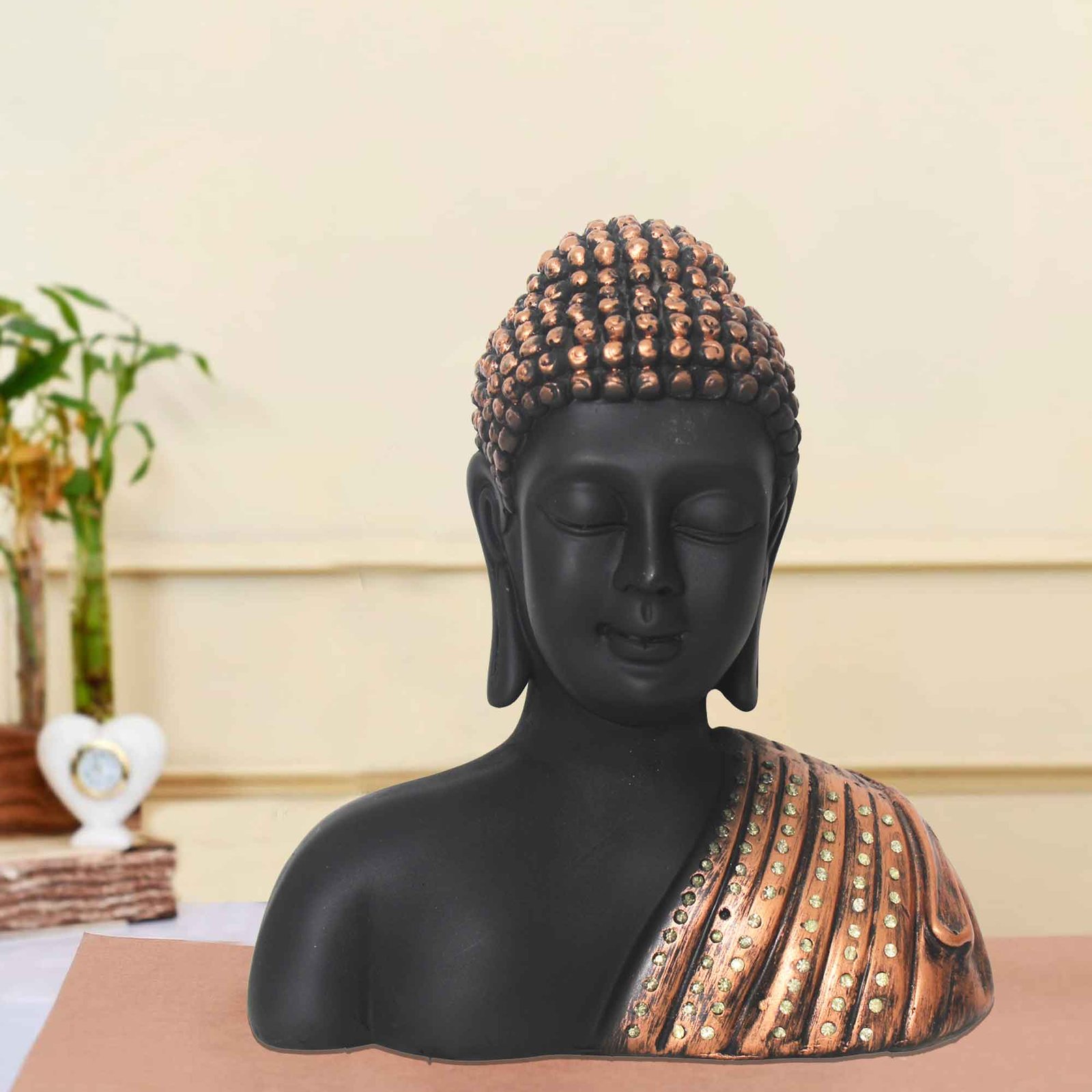 Lord Buddha Bust murti for home decoration Jewellery Decorated 23 cm G57GX1392KCNMZ