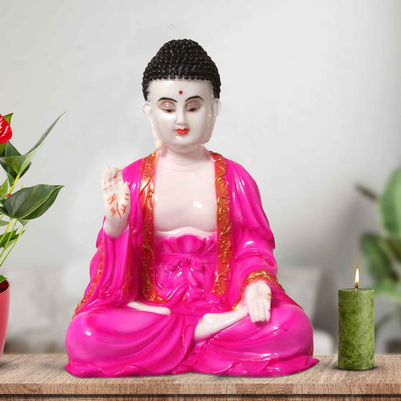 Lord Samadhi Buddha gift items for marriage Marble Look 28 cm G57GX1411WPCGX