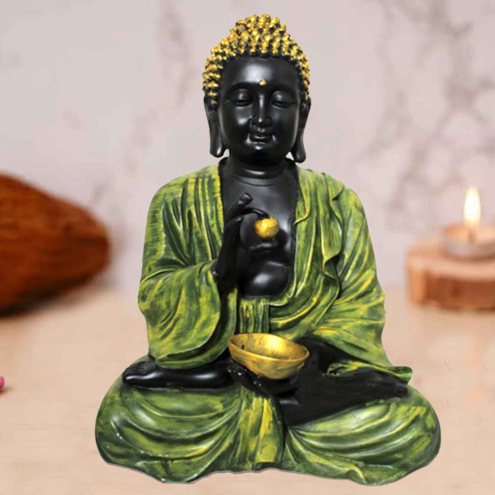 Handicraft Goli Buddha figures for tv unit Multi Look 41 cm G57GX1424KUMMX