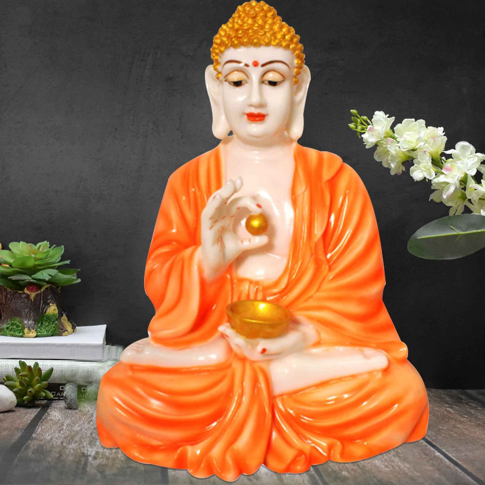 Handicraft Goli Buddha gift items for birthday Marble Look 41 cm G57GX1424WOCGX