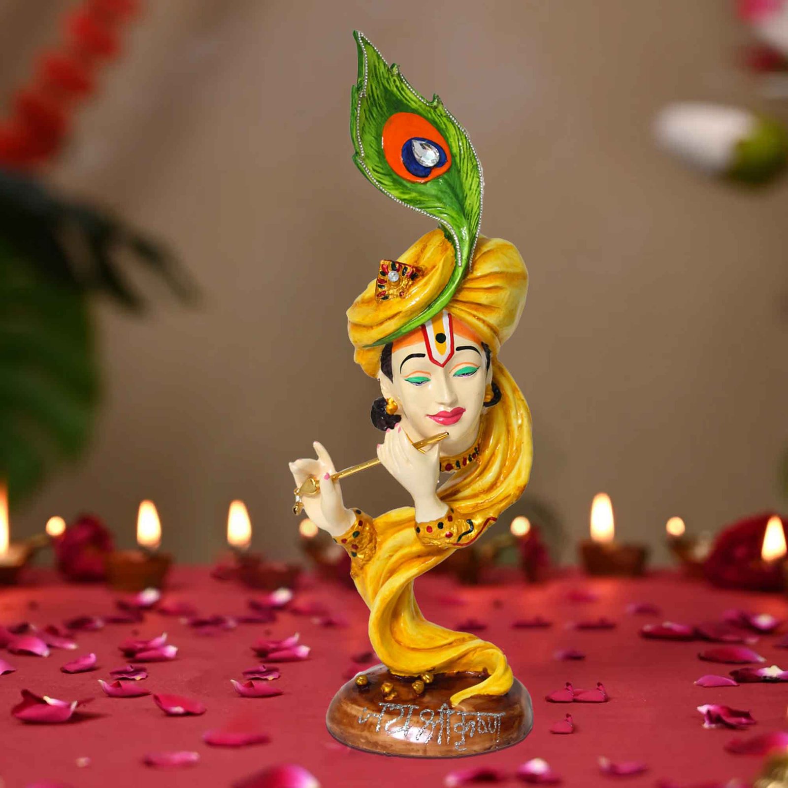 Pankh Krishna idols for home Gloss Finish 57 cm G57GX1440IYLGX