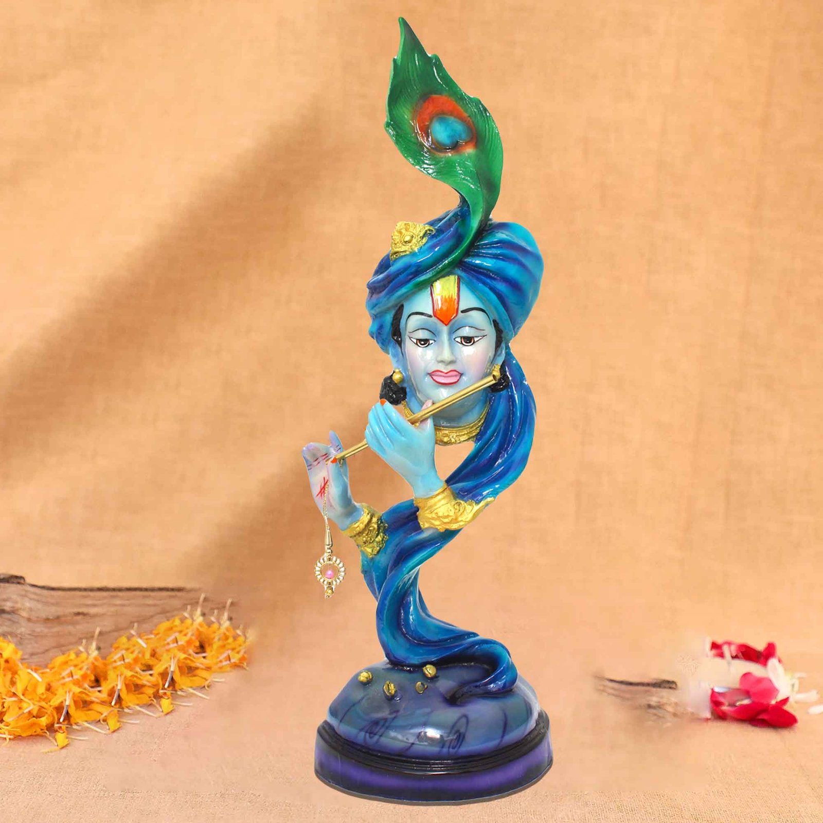 Pankh Krishna figures for home decor Gloss Finish 56 cm G57GX1440NNLGX