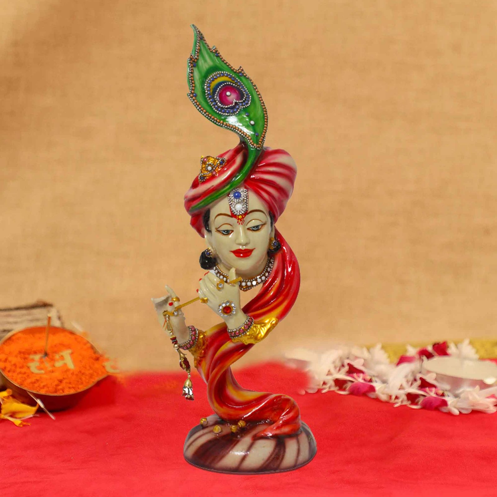 Pankh Krishna murti for gift Jewellery Decorated 57 cm G57GX1440WJLGZ