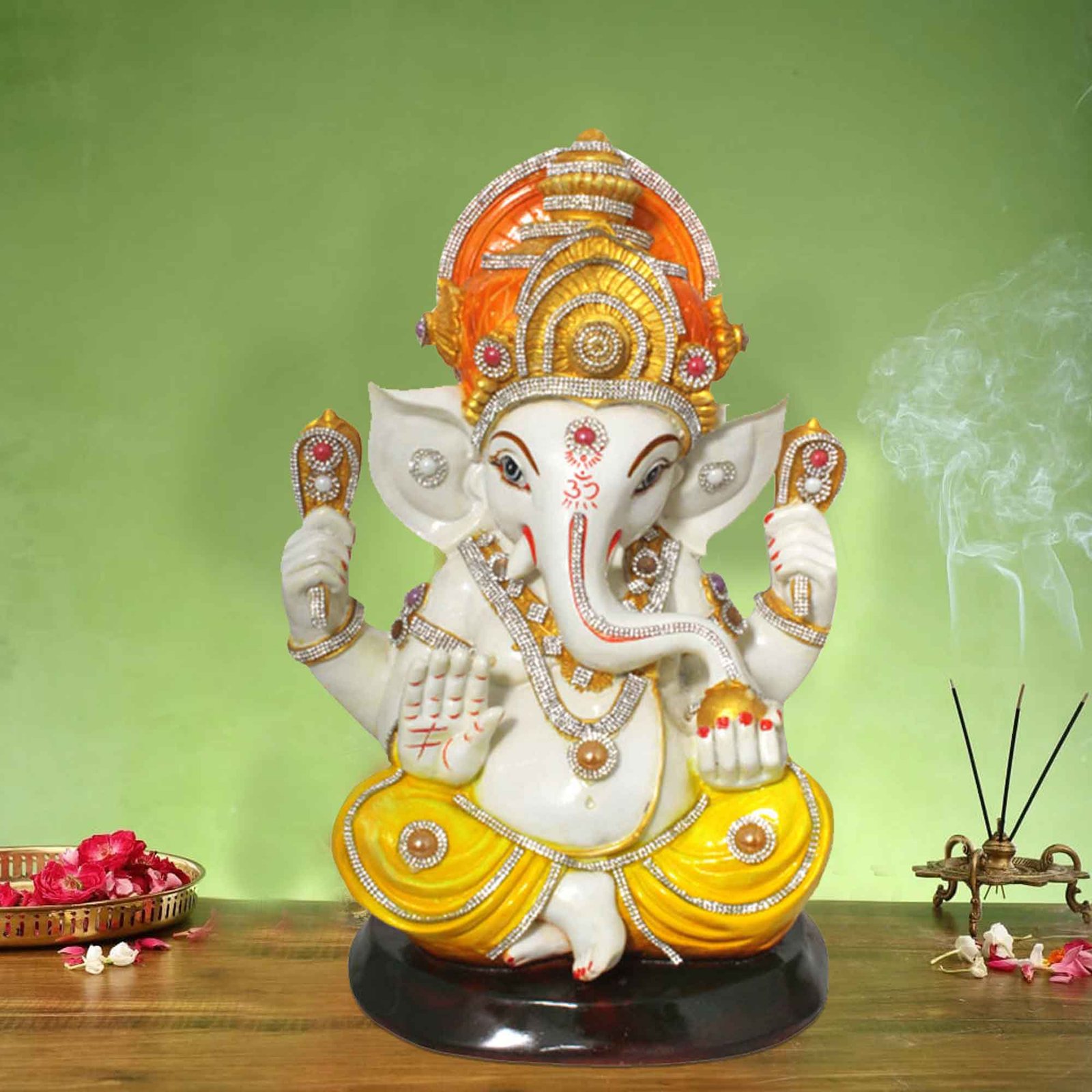 Royal Ganesha artifacts for office decor Jewellery Decorated 39 cm G57GX1442WYLGZ