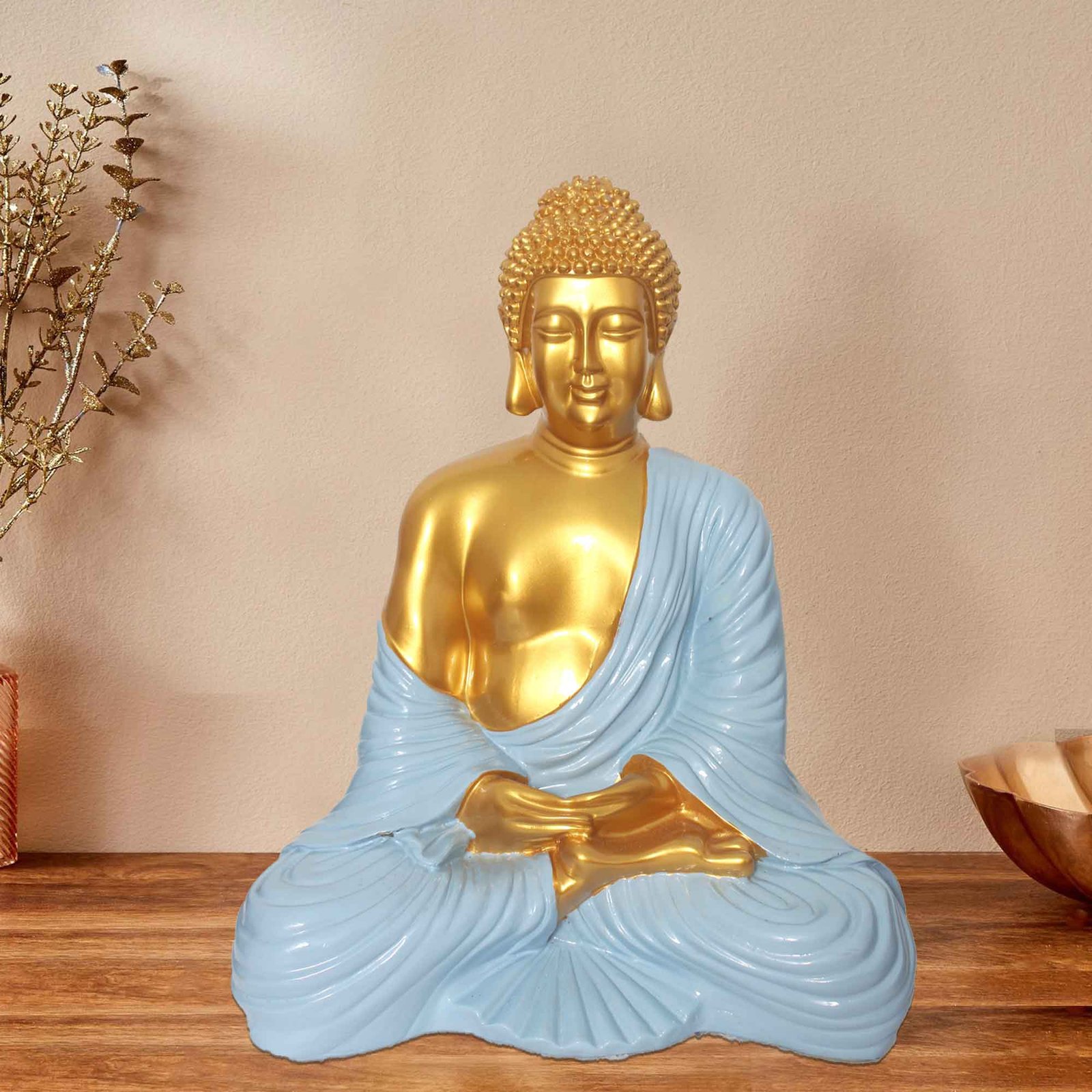 Dhyan Gautam Buddha gift items for house warming Pearl Finish 36 cm G57GX1465GFSGX
