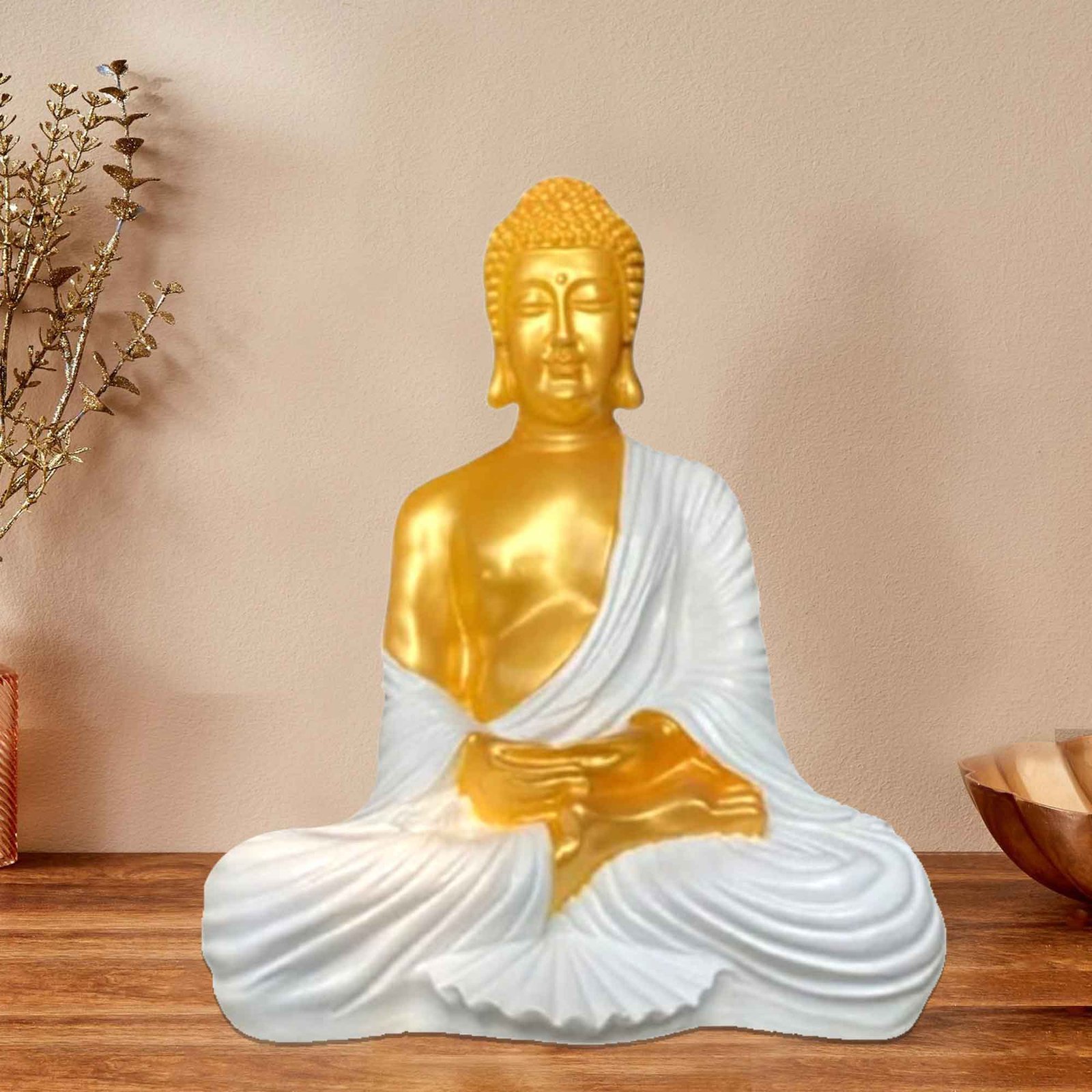 Dhyan Gautam Buddha gift items for home inaugration Pearl Finish 36 cm G57GX1465GWSGX