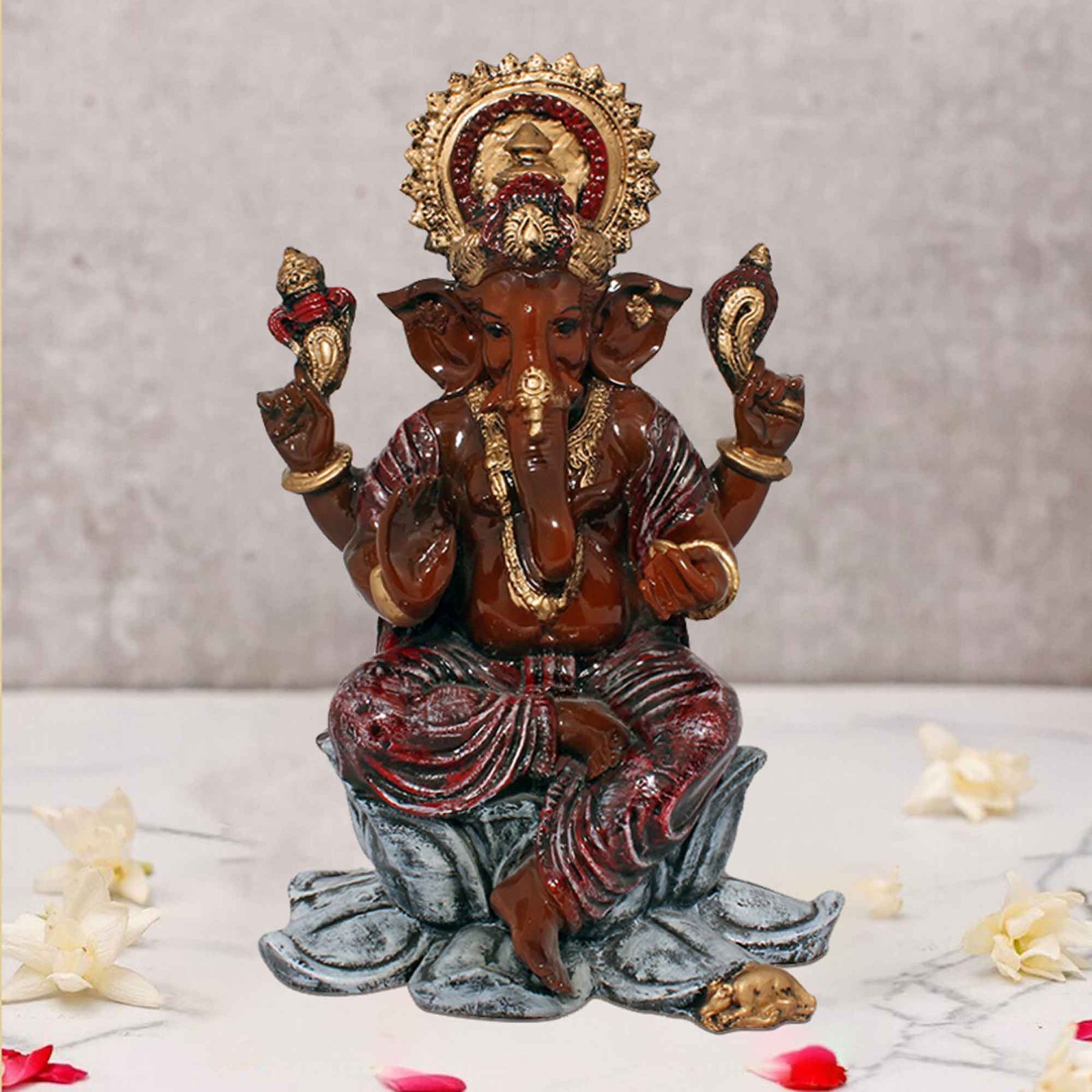 Siddhi Vinayak Ganesha figures for living room Gloss Finish 38 cm G57GX1466DRNGX