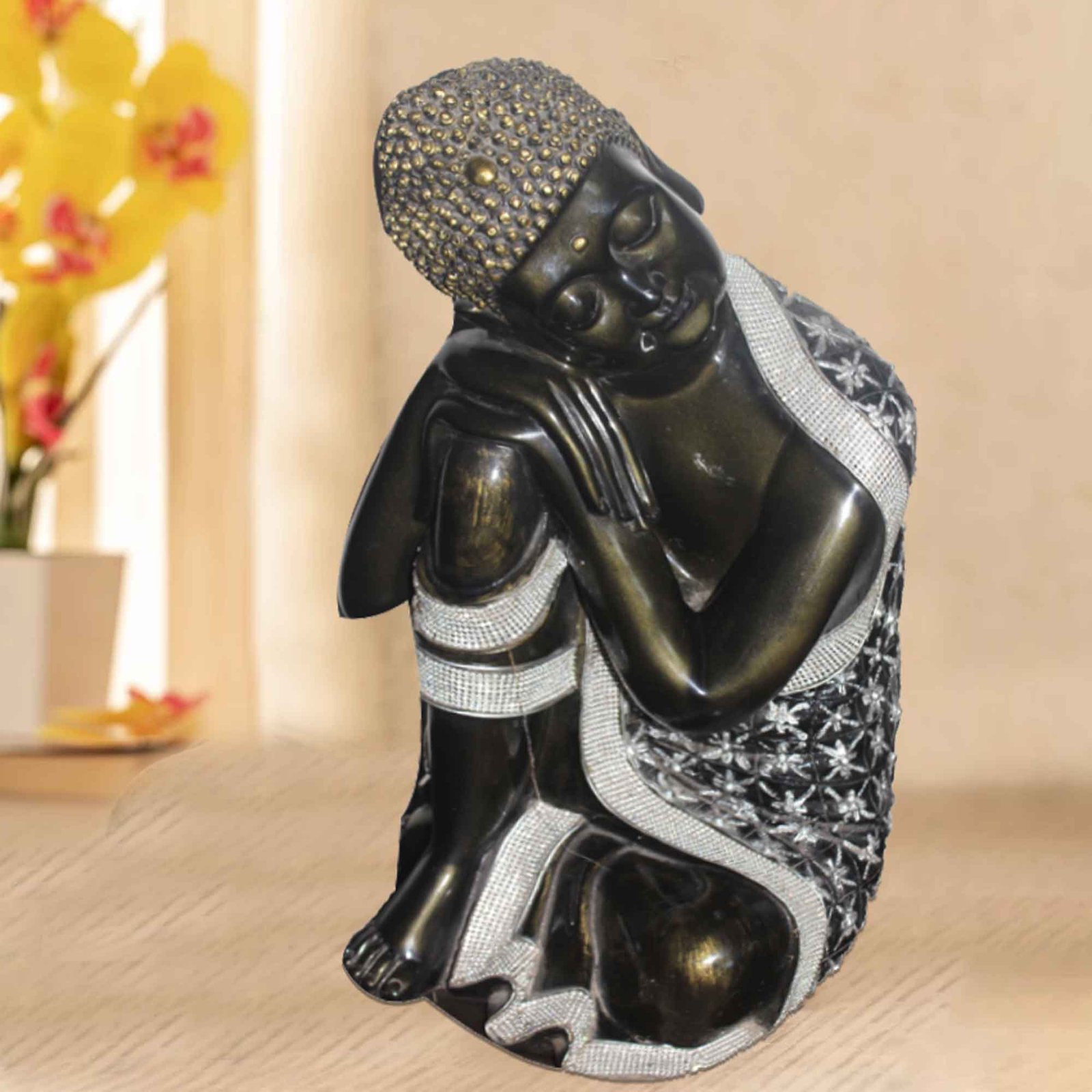 Resting Gautam Buddha artifacts for living room Jewellery Decorated 57 cm G57GX1495KGNGZ