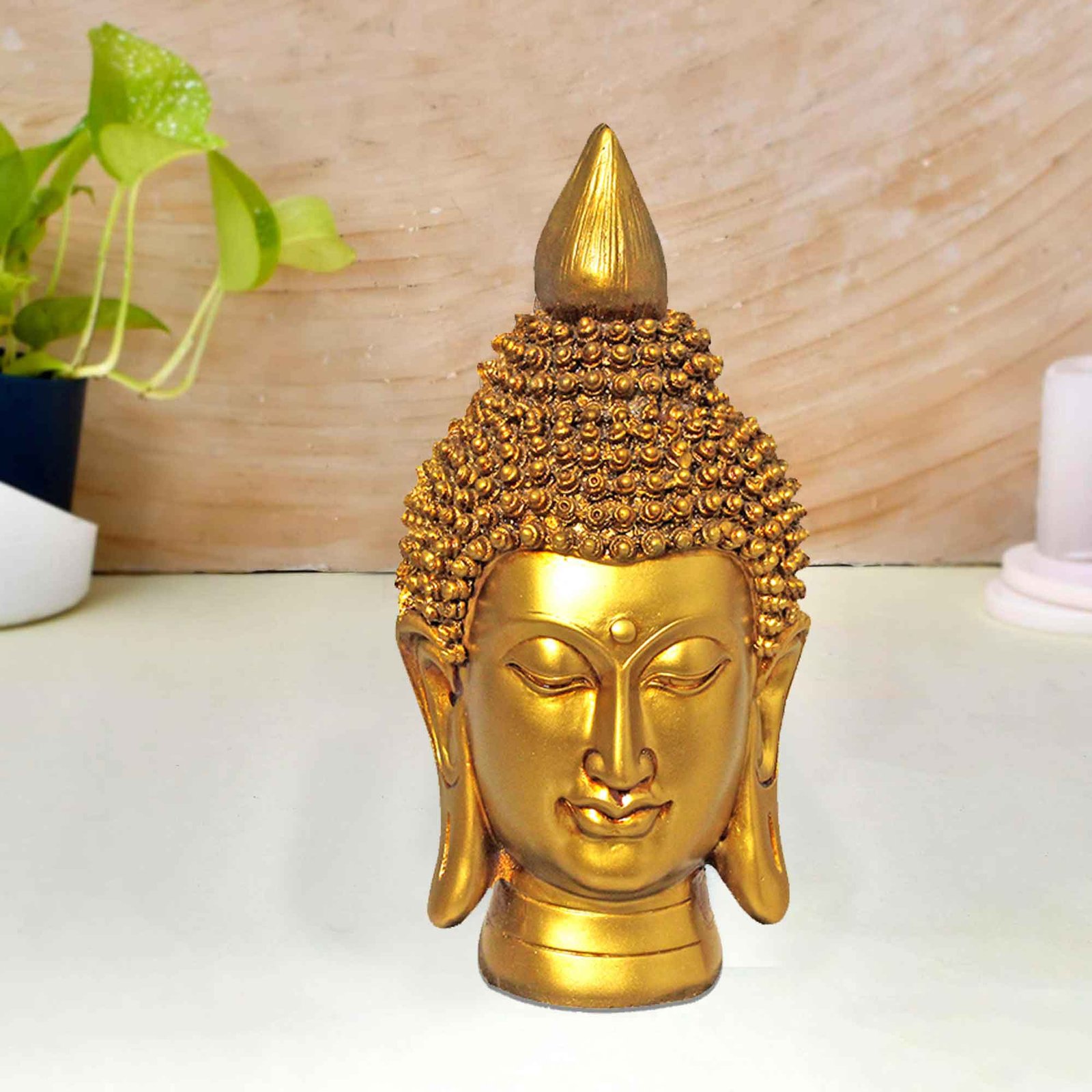 Lord Buddha Head miniature gifts Gloss Finish 19 cm G57GX1505GGNGX