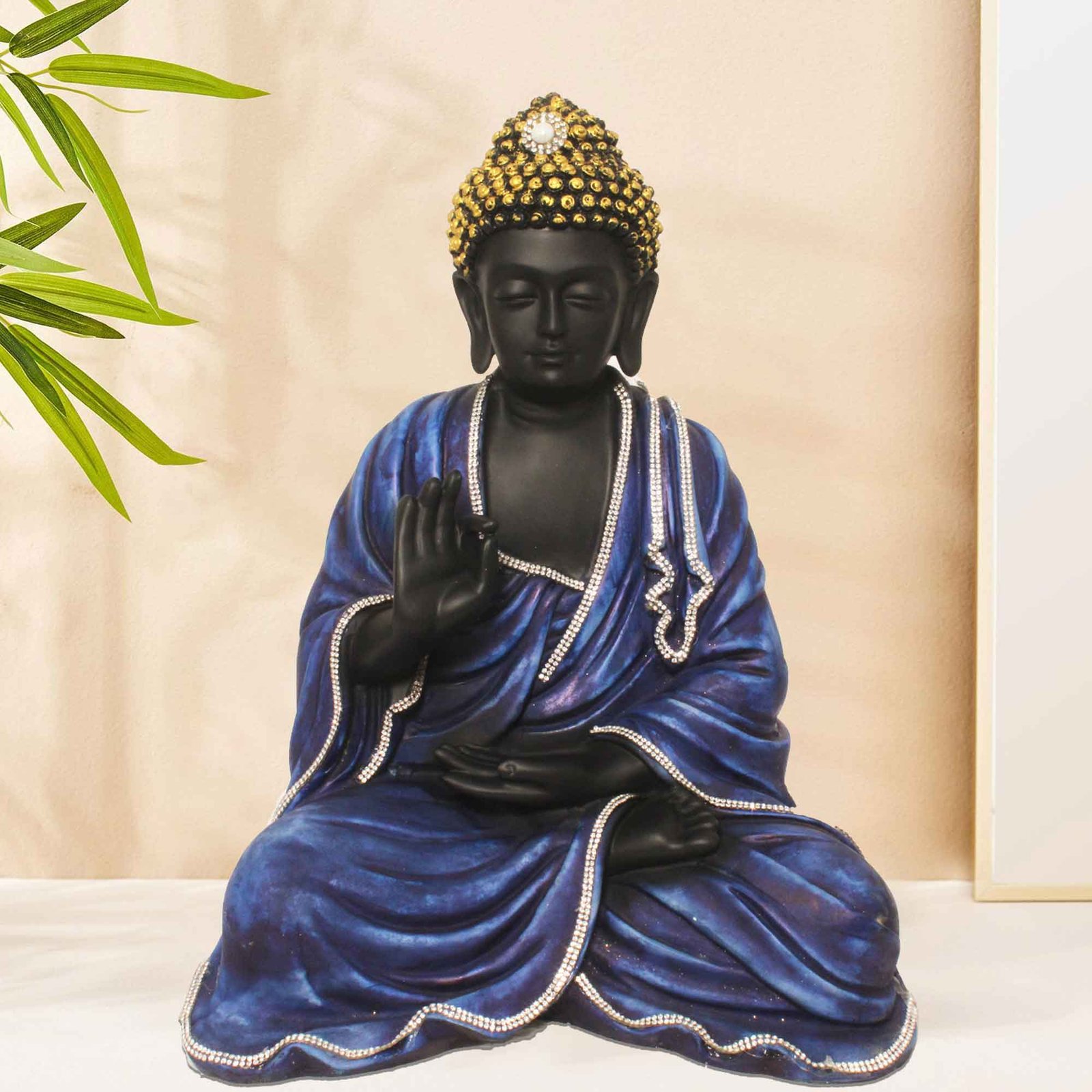 Divine Buddha idols for living room Jewellery Decorated 33 cm G57GX1537KNNMZ