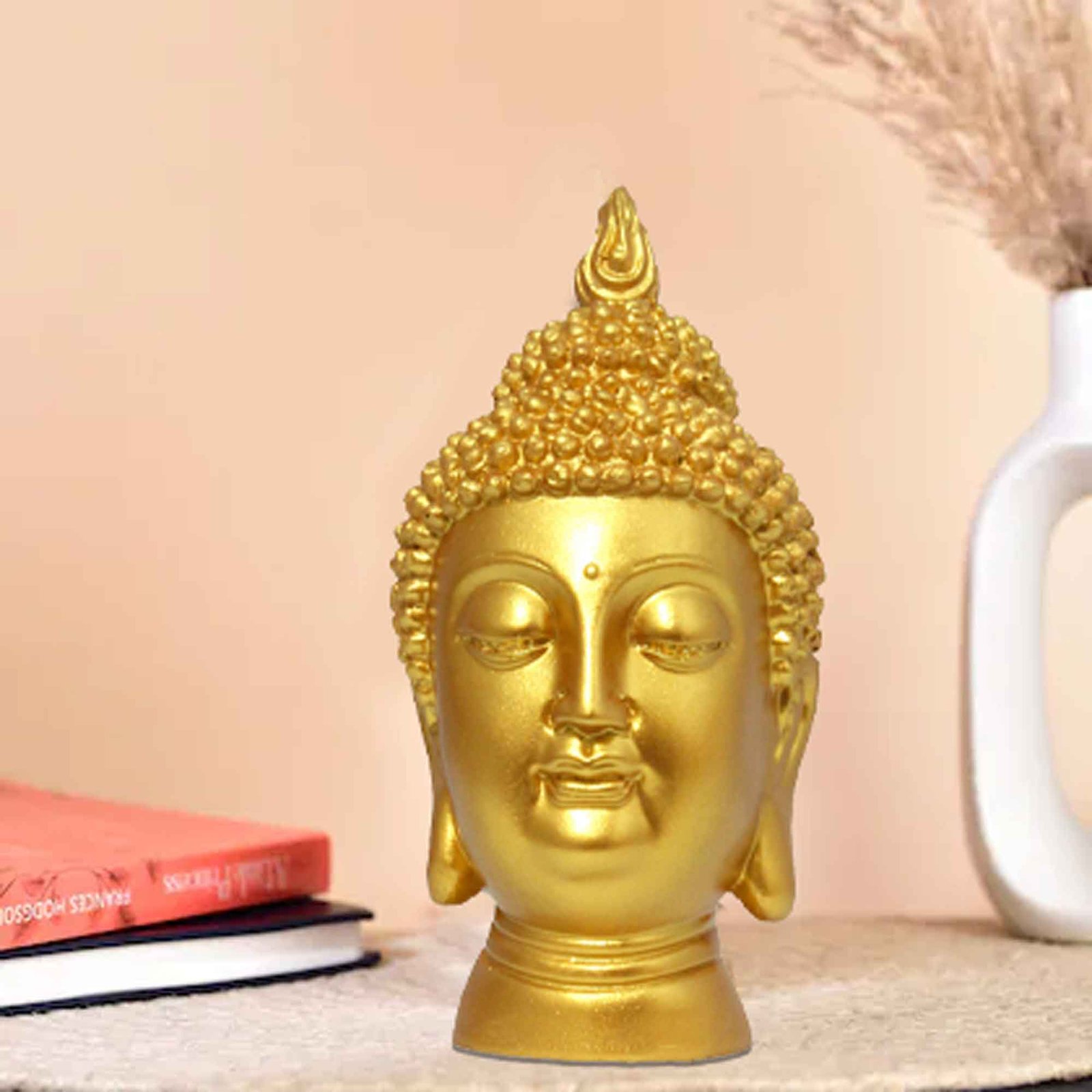 Gautam Buddha Head artifacts for gifts Gloss Finish 15 cm G57GX1545GGNGX