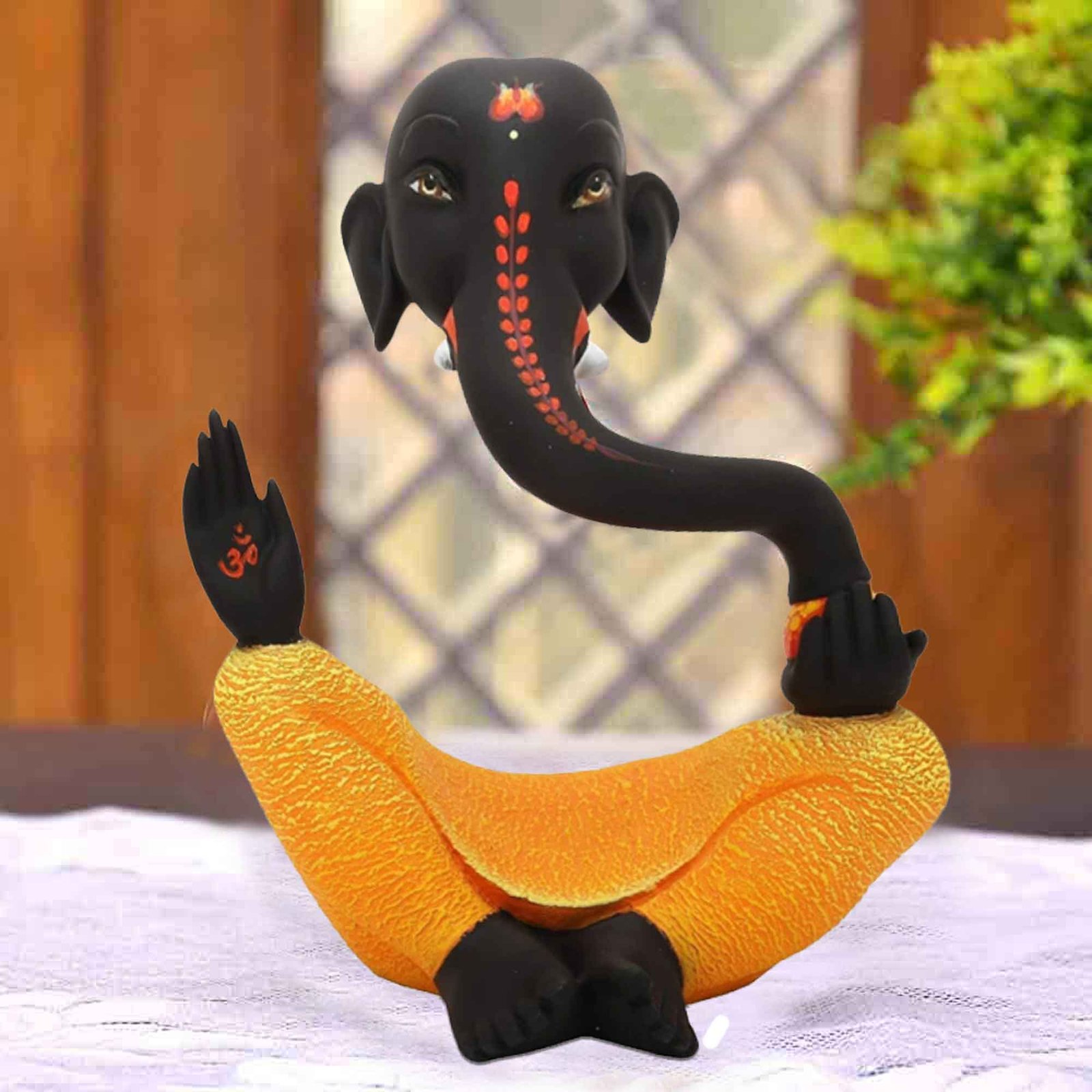 Hawa Ganesha statue for tv unit Matte Finish 20 cm G57GX1555KONMX