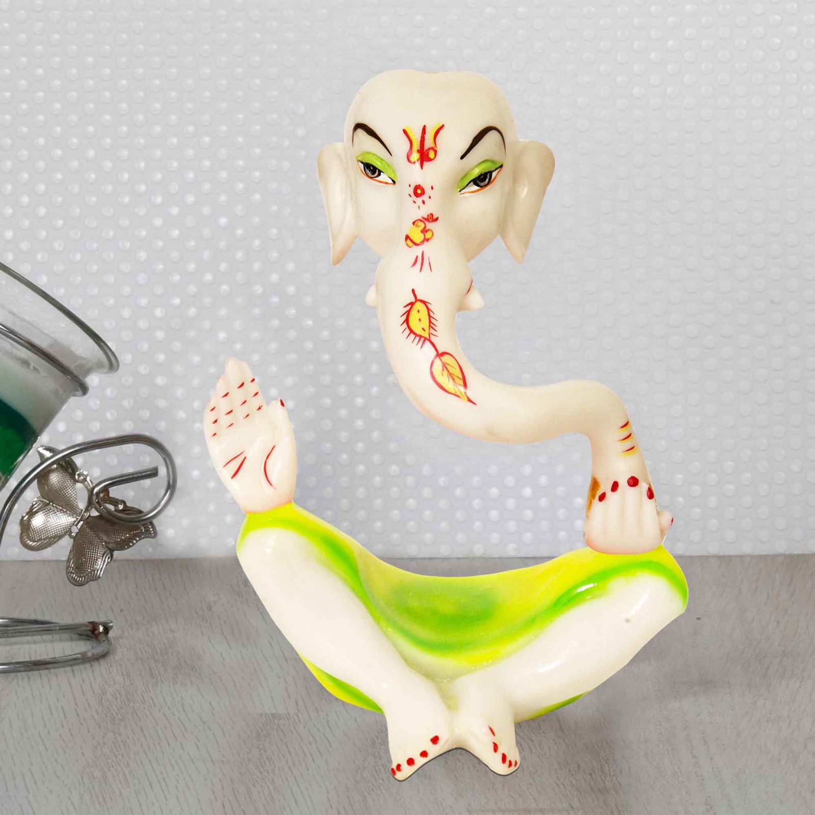 Hawa Ganesha statue for living room Marble Look 20 cm G57GX1555WHCGX
