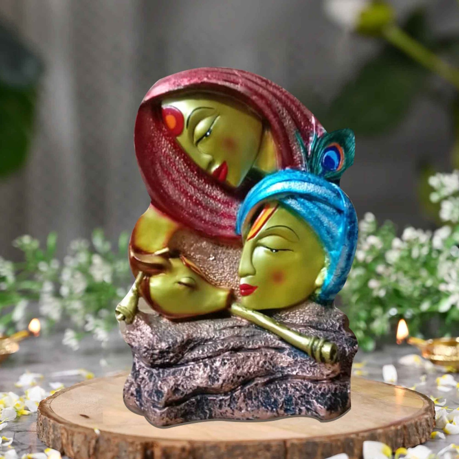 Modern Art Radha Krishna sculpture for living room decoration Gloss Finish 38 cm G57GX1556GRMGX
