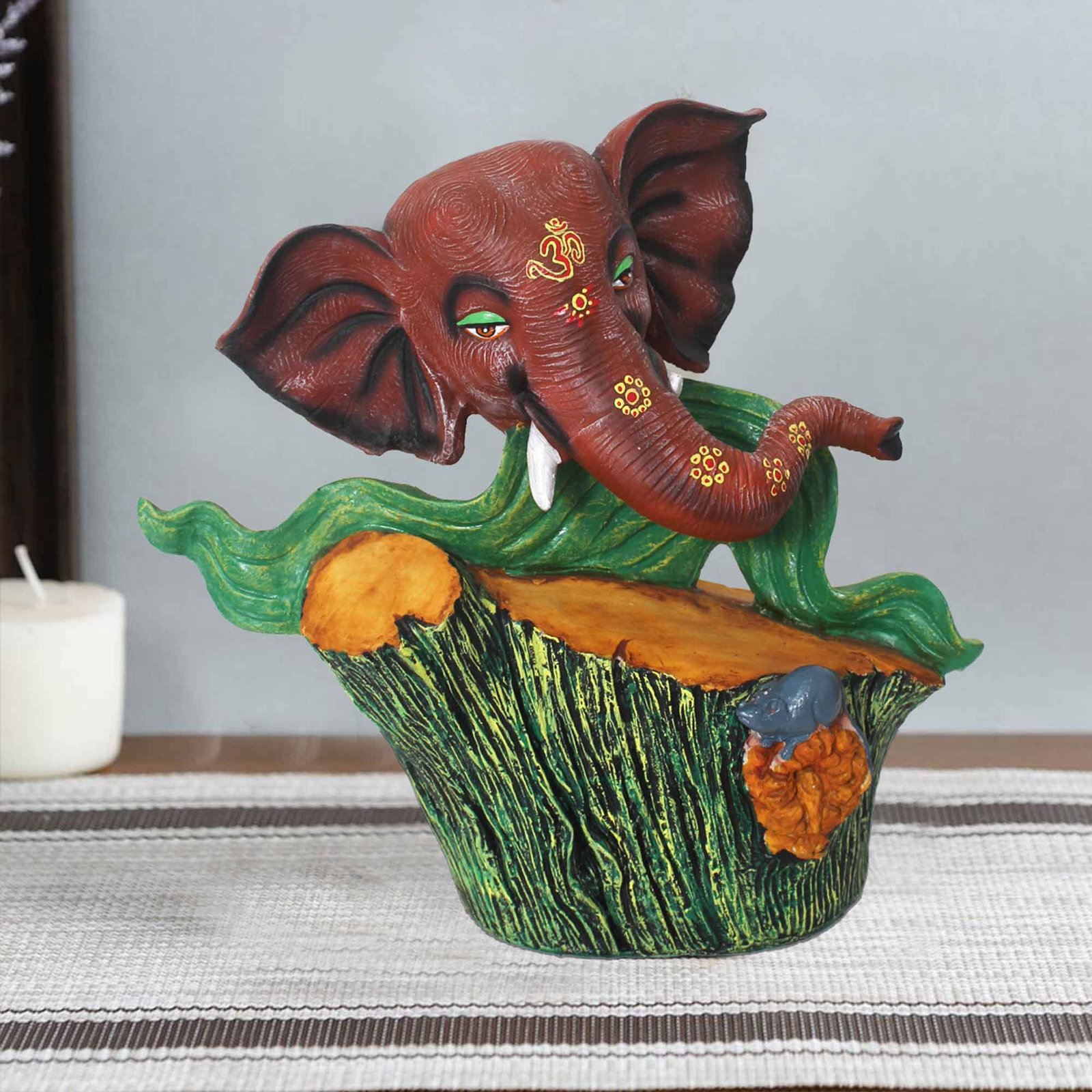 Modern Art Tree Ganesh statue for gift Matte Finish 34 cm G57GX1563AHLMX