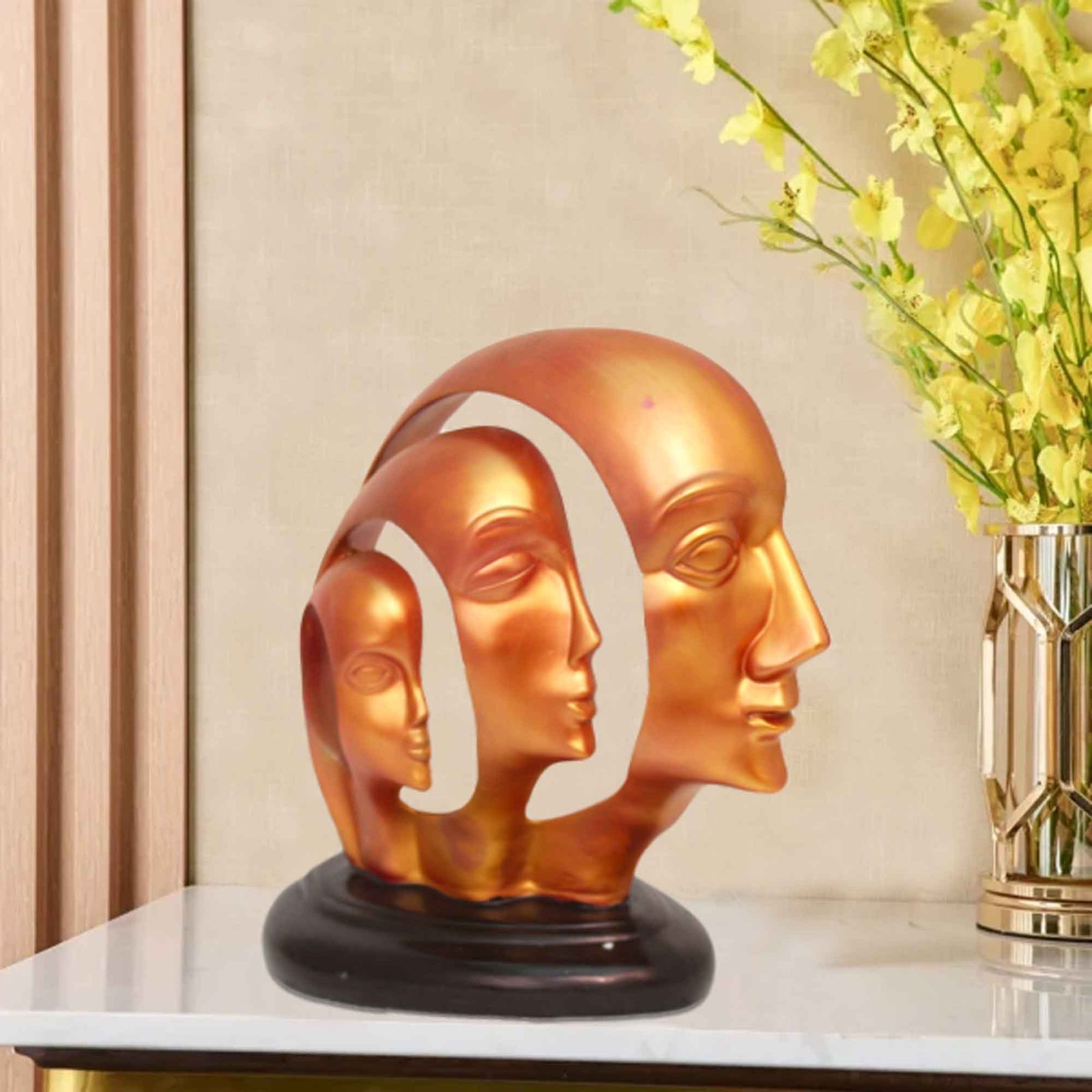 Modern Art Face showpiece for gift Pearl Finish 29 cm G57GX1576GKSGX