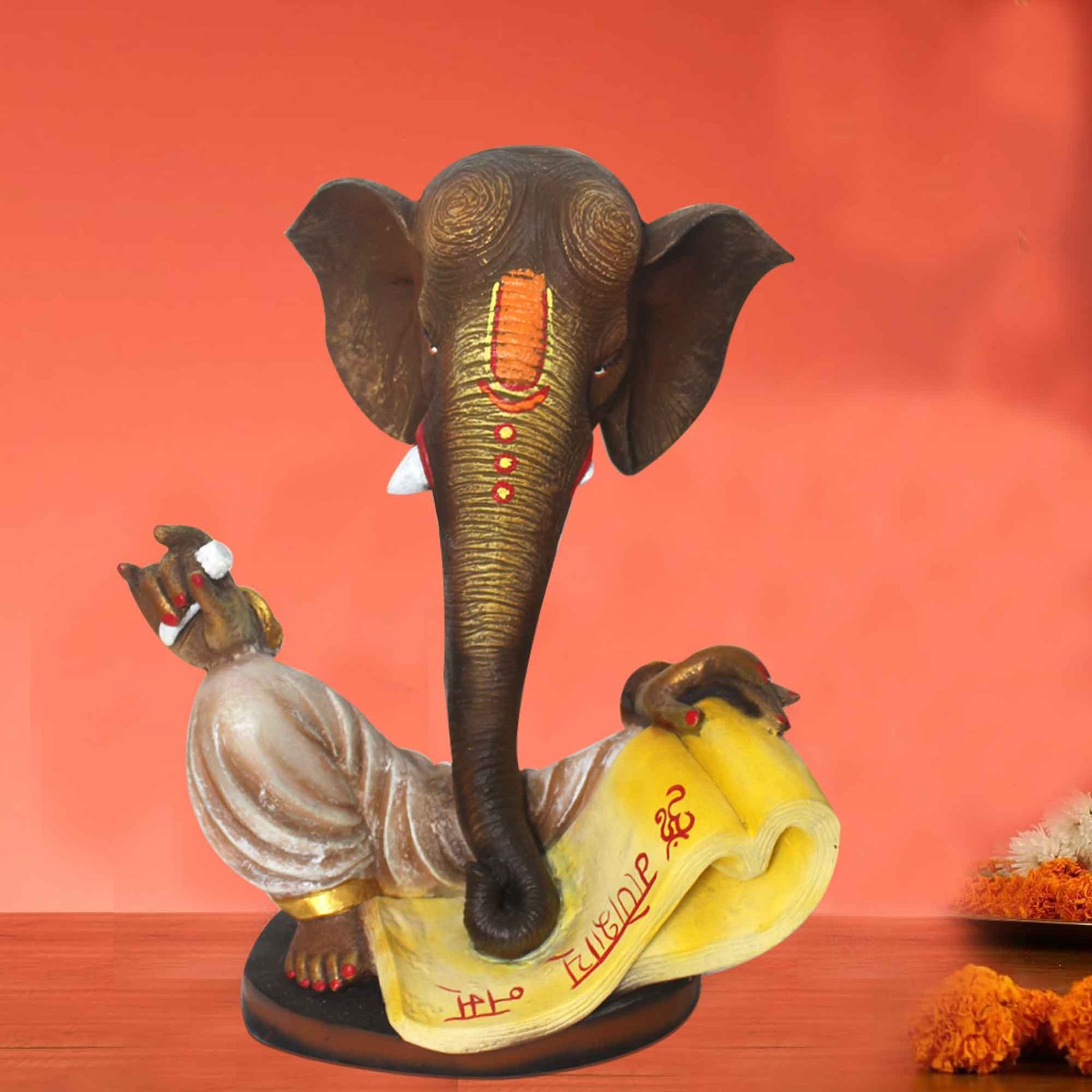 Kitab Ganpati sculpture for living room decoration Matte Finish 33 cm G57GX1586AILMX