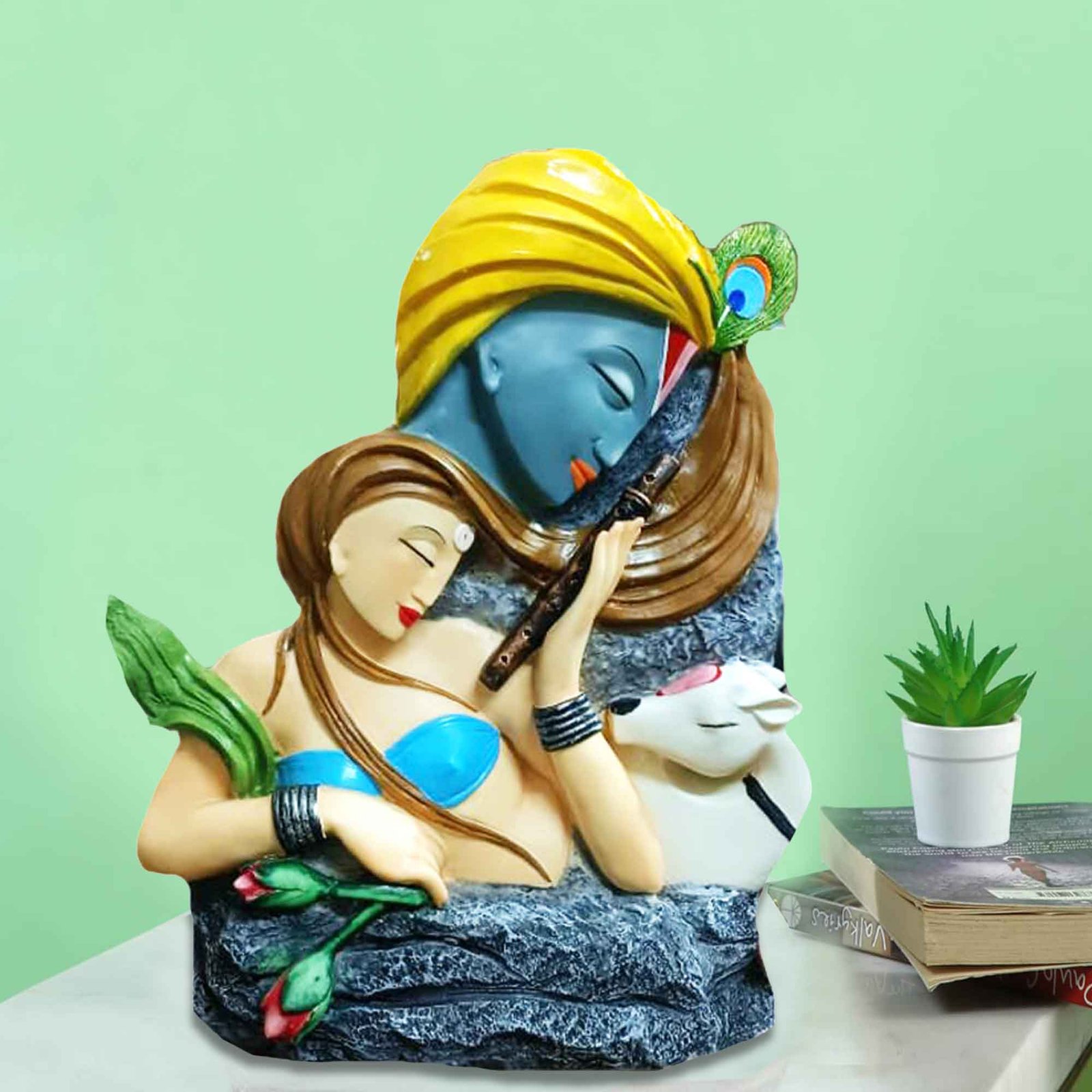 Artistic Lord Radha Krishna gift items for house warming Multi Look 43 cm G57GX1601VYMMX