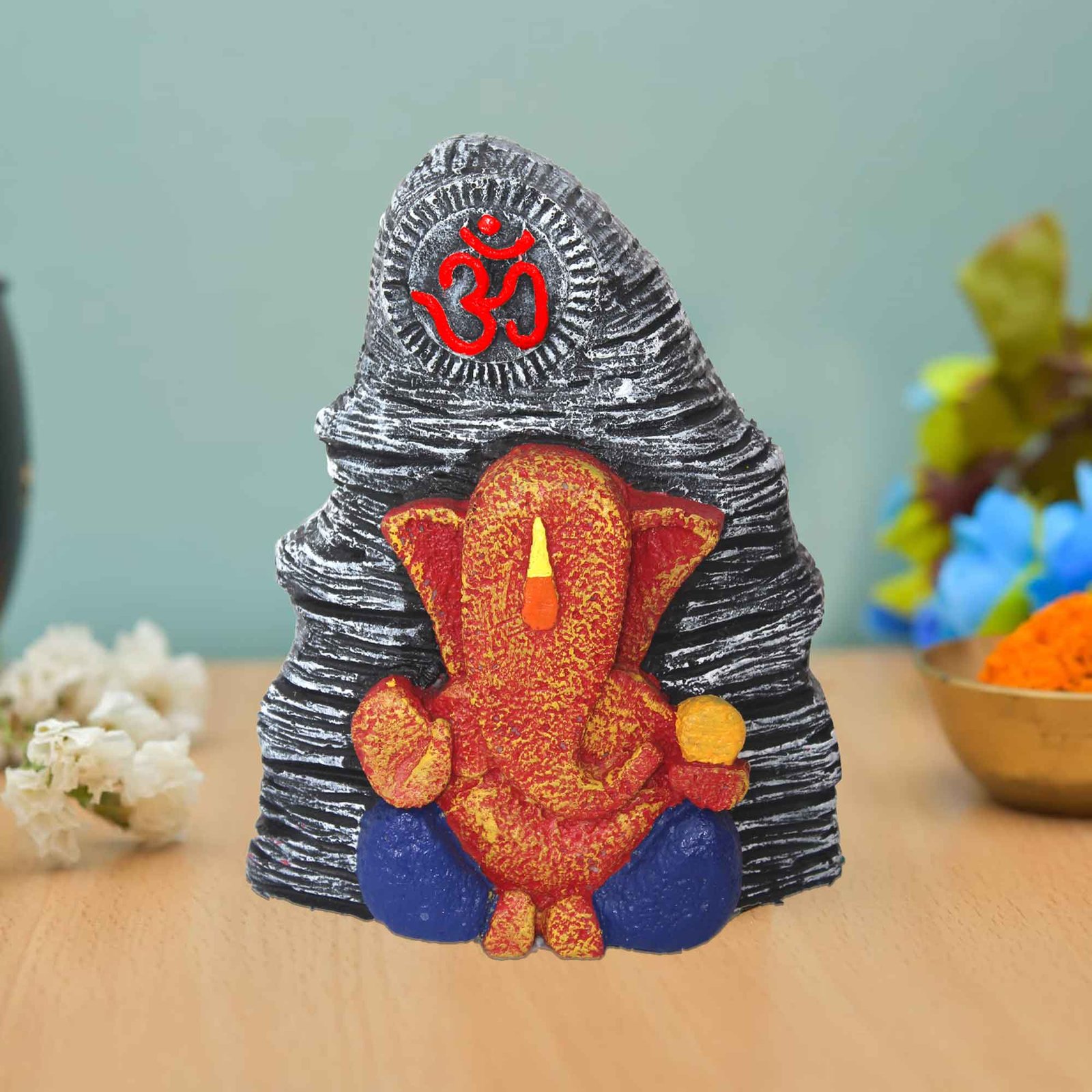 Handicraft Ganesh artifacts for tv unit Multi Look 20 cm G57GX1628SOMMX